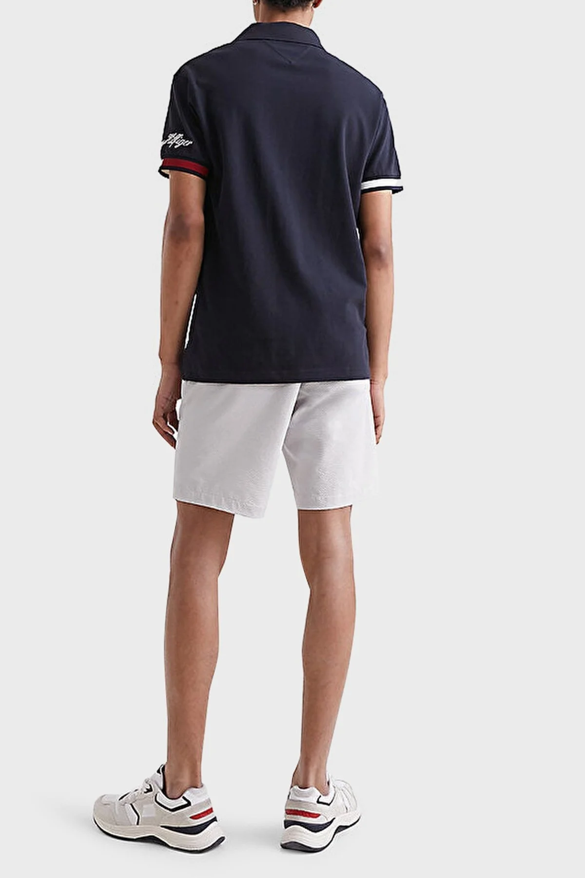 Tommy Hilfiger Logolu % 100 Pamuk Slim Fit Erkek Polo T Shirt MW0MW30764 DW5 LACİVERT - 3