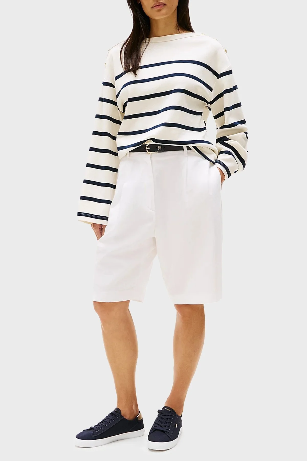 Tommy Hilfiger Logolu % 100 Pamuk Sneaker Bayan Ayakkabı FW0FW08647 DW6 LACİVERT - 2