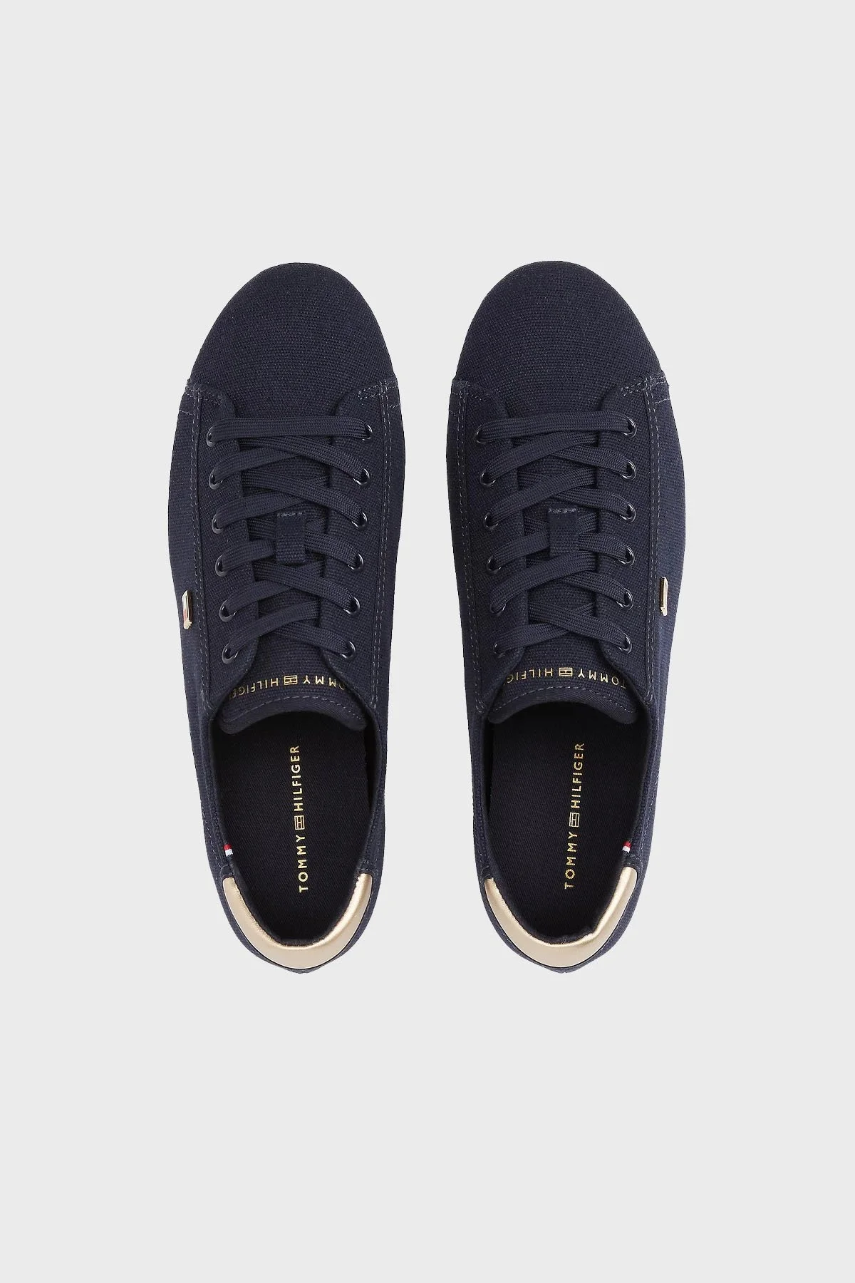 Tommy Hilfiger Logolu % 100 Pamuk Sneaker Bayan Ayakkabı FW0FW08647 DW6 LACİVERT - 3