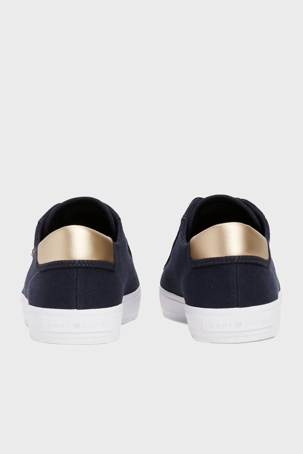 Tommy Hilfiger Logolu % 100 Pamuk Sneaker Bayan Ayakkabı FW0FW08647 DW6 LACİVERT - 5