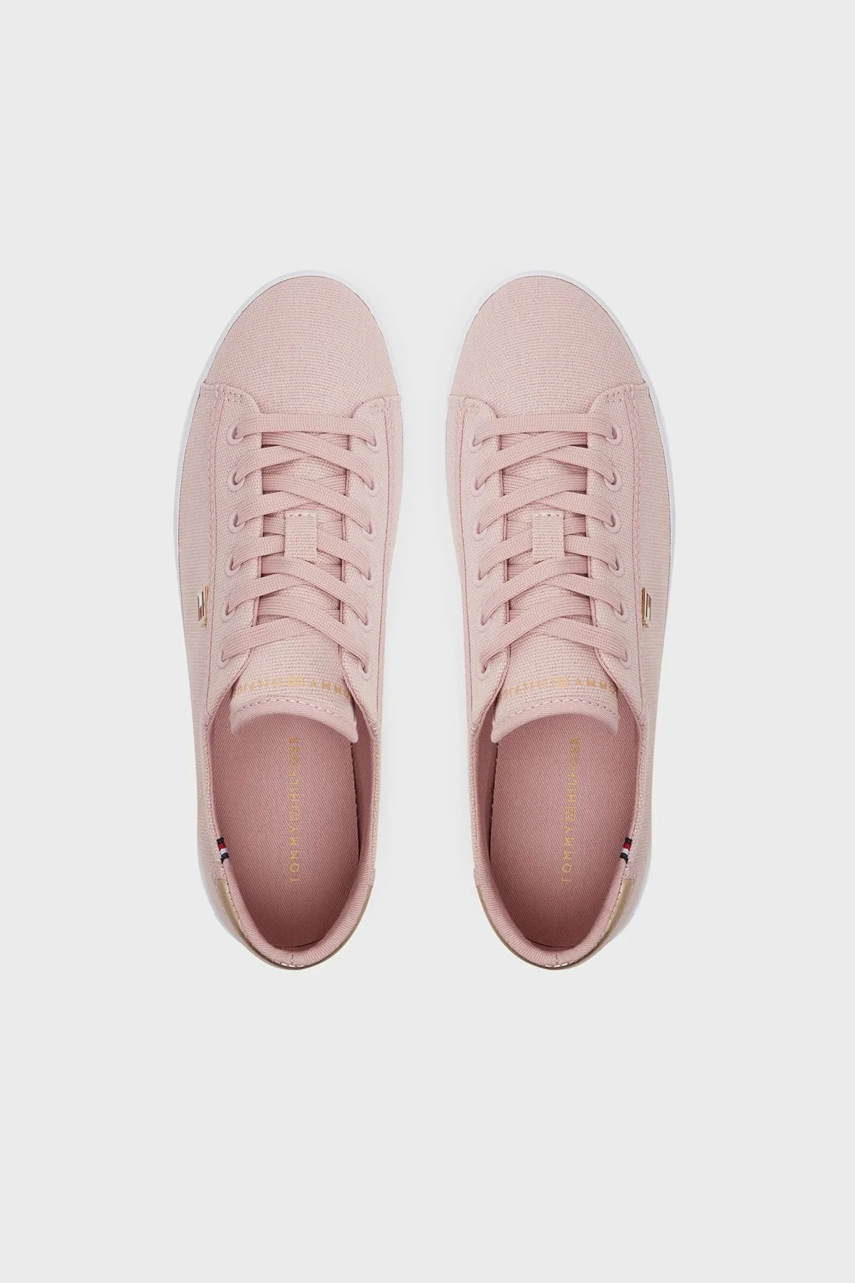 Tommy Hilfiger Logolu % 100 Pamuk Sneaker Bayan Ayakkabı FW0FW08647 TQN AÇIK PEMBE - 10