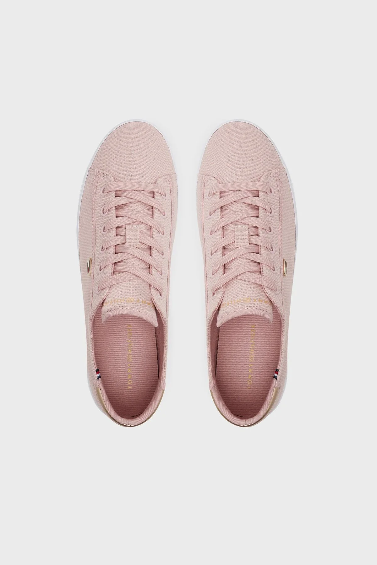 Tommy Hilfiger Logolu % 100 Pamuk Sneaker Kadın Ayakkabı FW0FW08647 TQN AÇIK PEMBE - 4