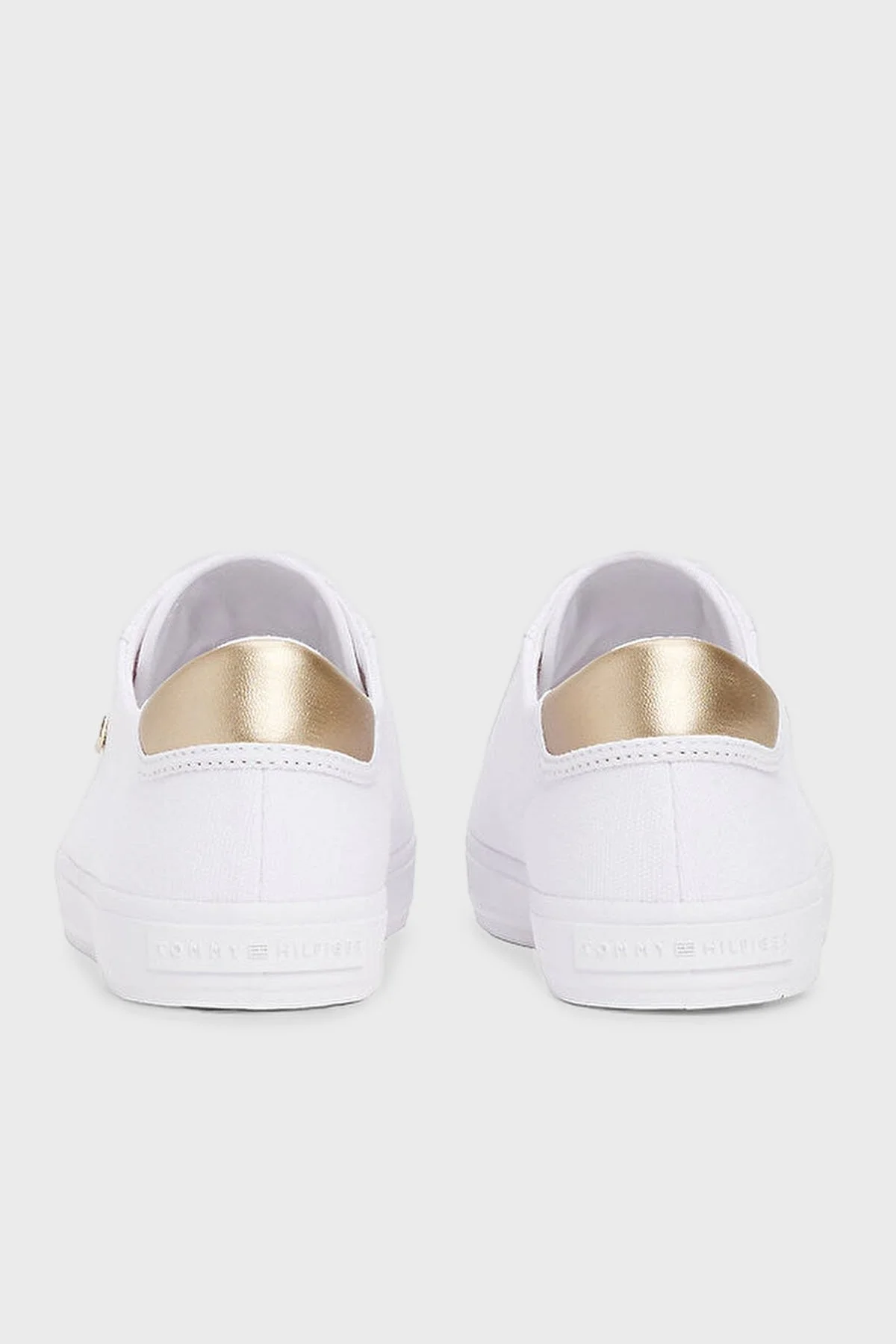 Tommy Hilfiger Logolu % 100 Pamuk Sneaker Bayan Ayakkabı FW0FW08647 YBS BEYAZ - 13