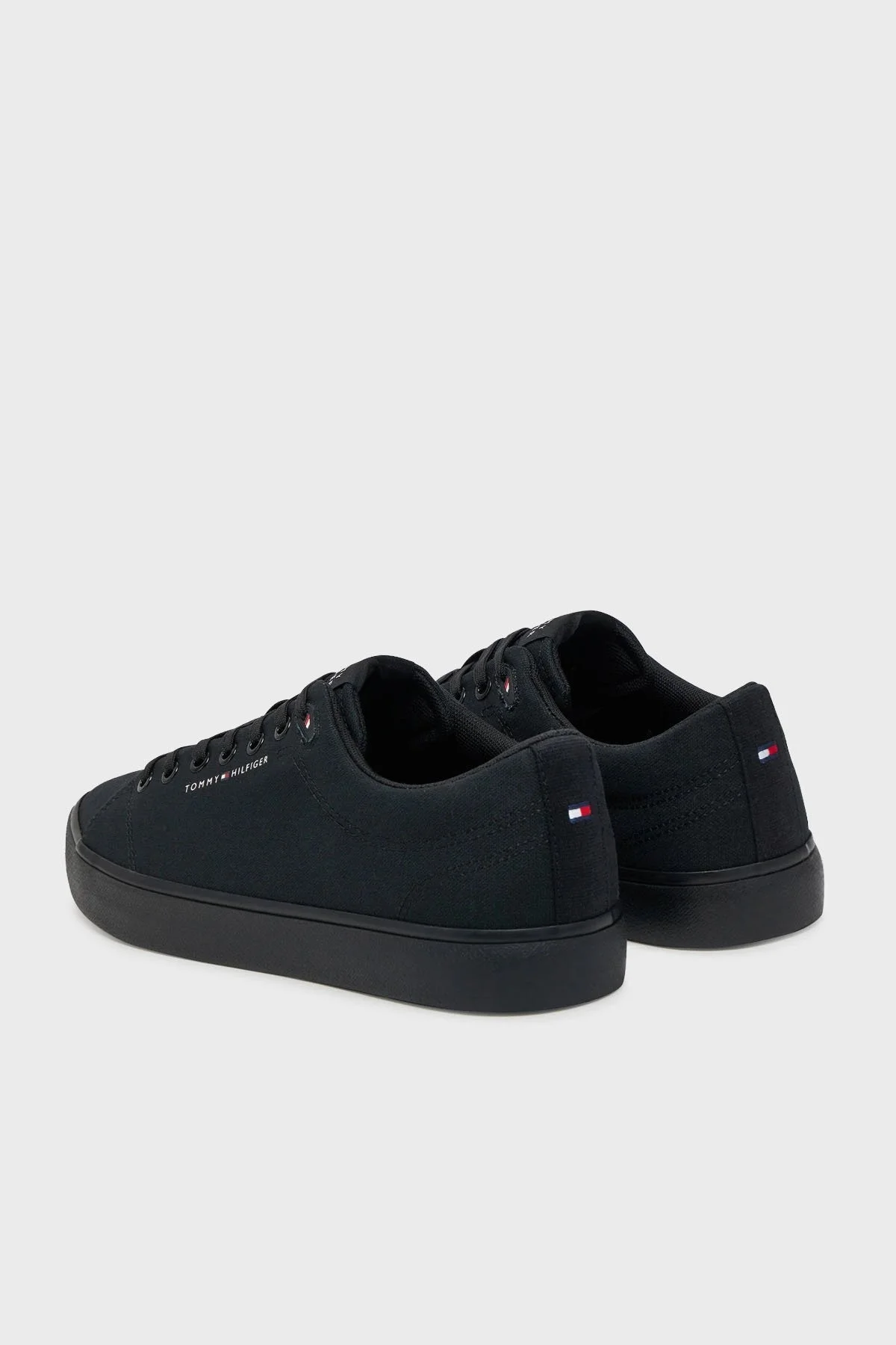 Tommy Hilfiger Logolu % 100 Pamuk Sneaker Erkek Ayakkabı FM0FM05396 BDS SİYAH - 3