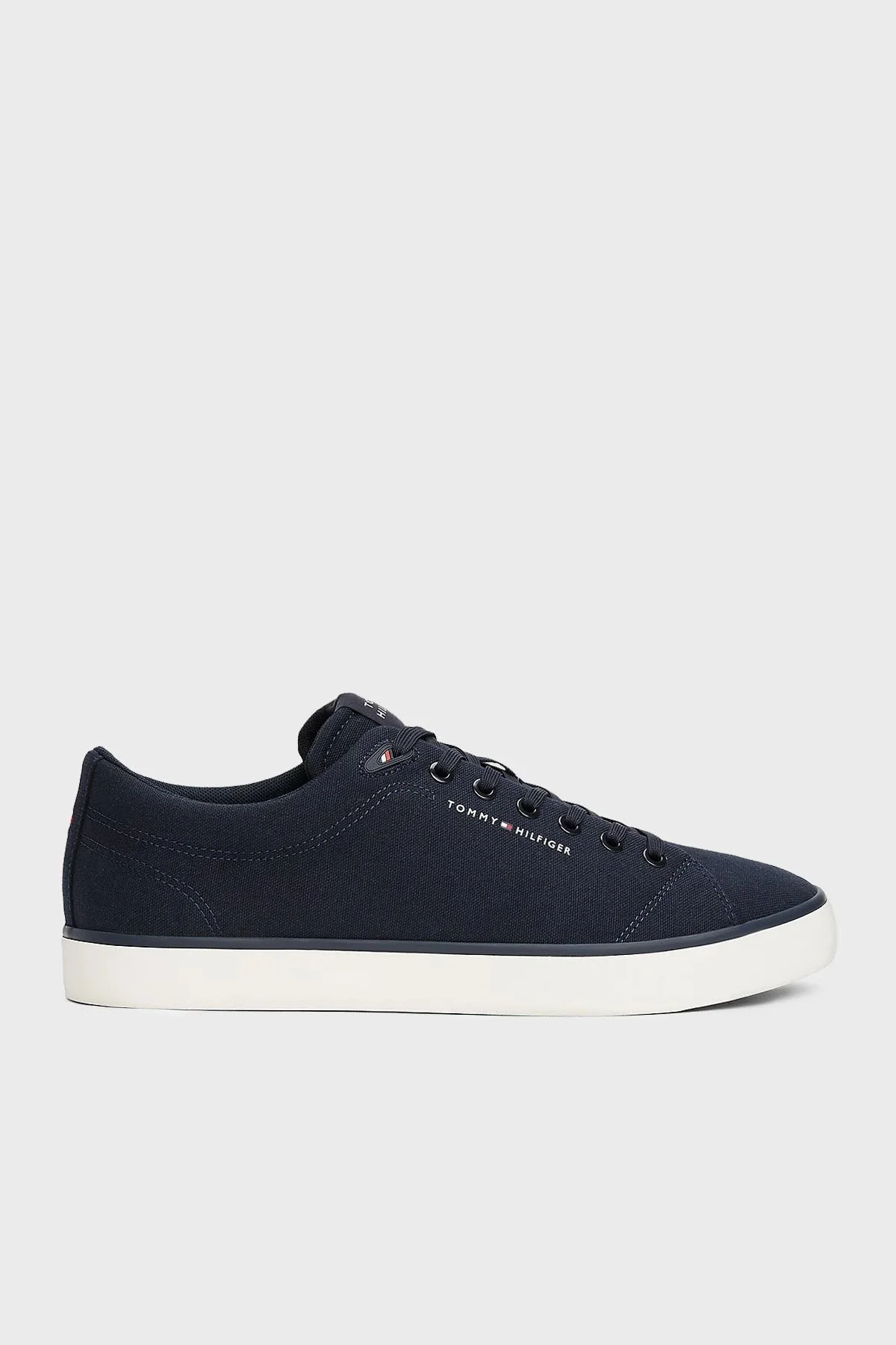 Tommy Hilfiger Logolu % 100 Pamuk Sneaker Erkek Ayakkabı FM0FM05396 DW5 LACİVERT - 1