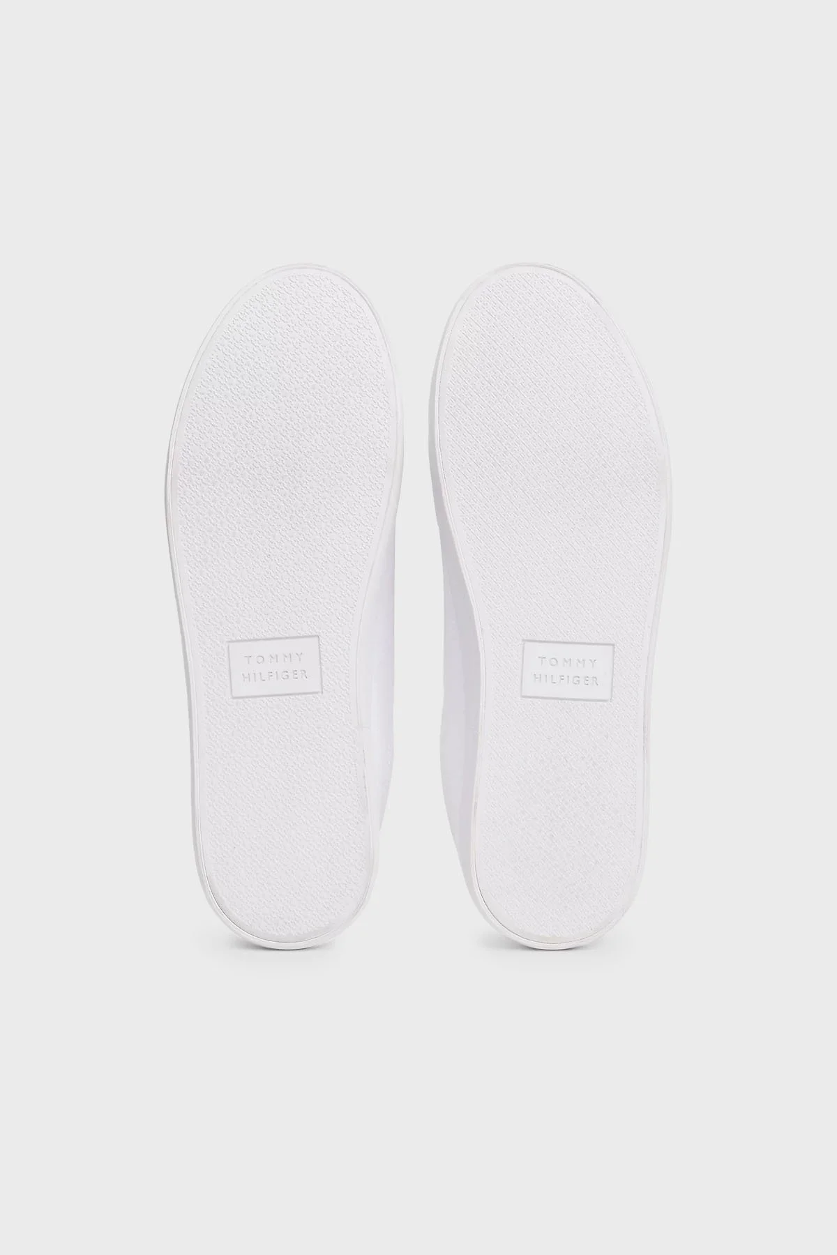 Tommy Hilfiger Logolu % 100 Pamuk Sneaker Erkek Ayakkabı FM0FM05396 YBS BEYAZ - 6
