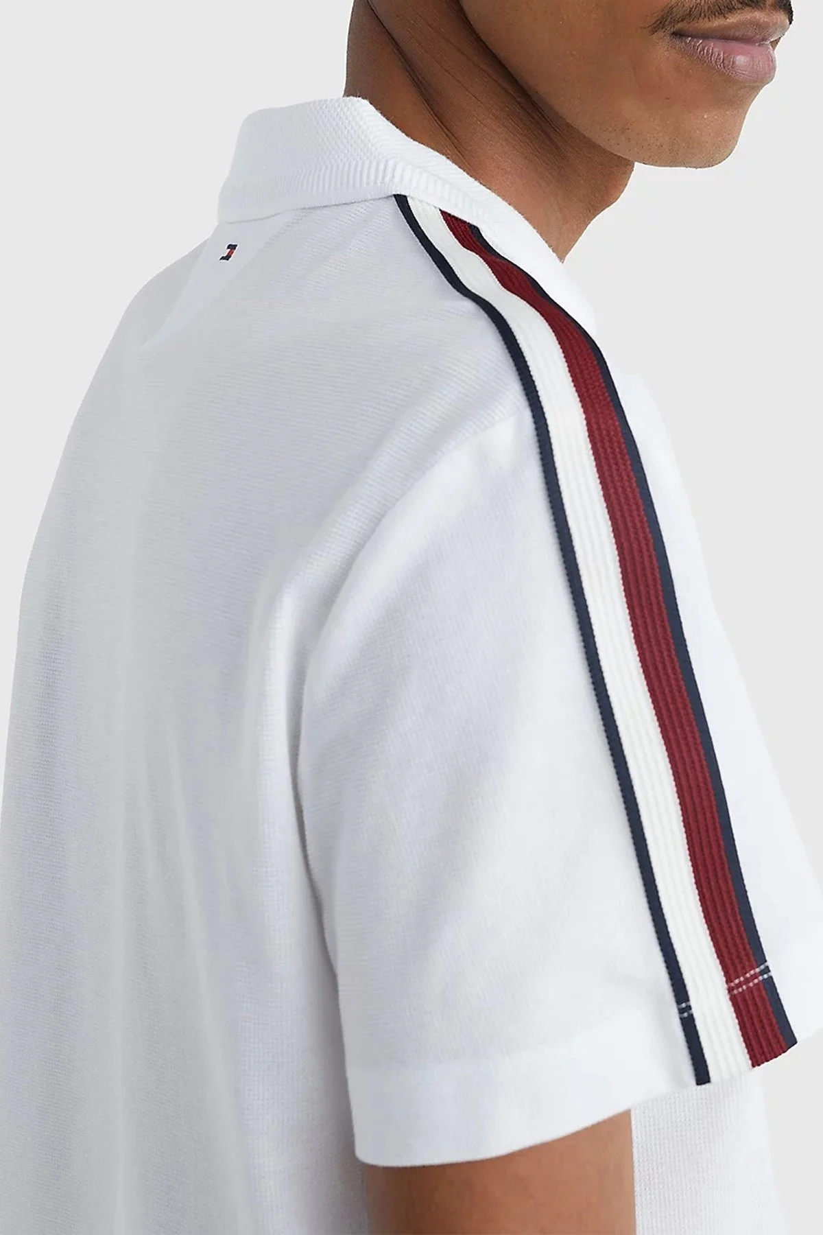 Tommy Hilfiger Logolu % 100 Pamuklu Regular Fit Erkek Polo T Shirt MW0MW30772 YBR BEYAZ - 3