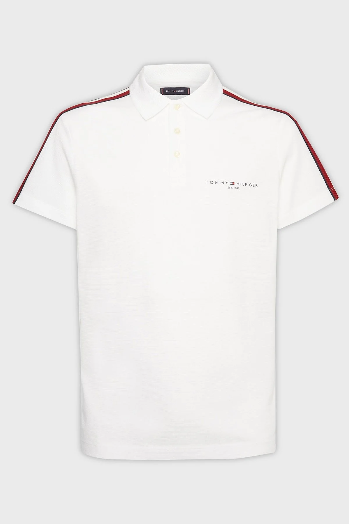 Tommy Hilfiger Logolu % 100 Pamuklu Regular Fit Erkek Polo T Shirt MW0MW30772 YBR BEYAZ - 5