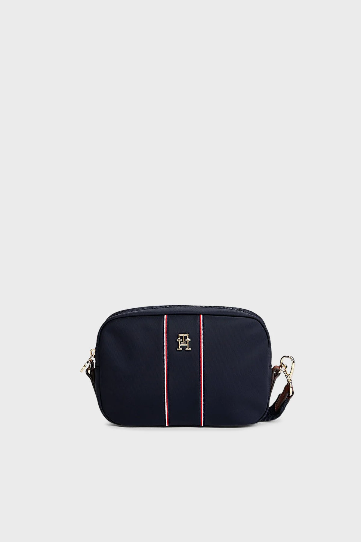 Tommy Hilfiger Logolu Ayarlabilir Askılı Mini Kadın Çanta AW0AW17710 0GY LACİVERT - 1