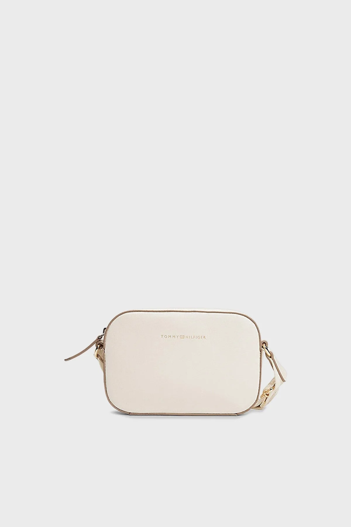 Tommy Hilfiger Logolu Ayarlanabilir Askılı Bayan Çanta AW0AW17450 Z00 AÇIK BEJ - 1