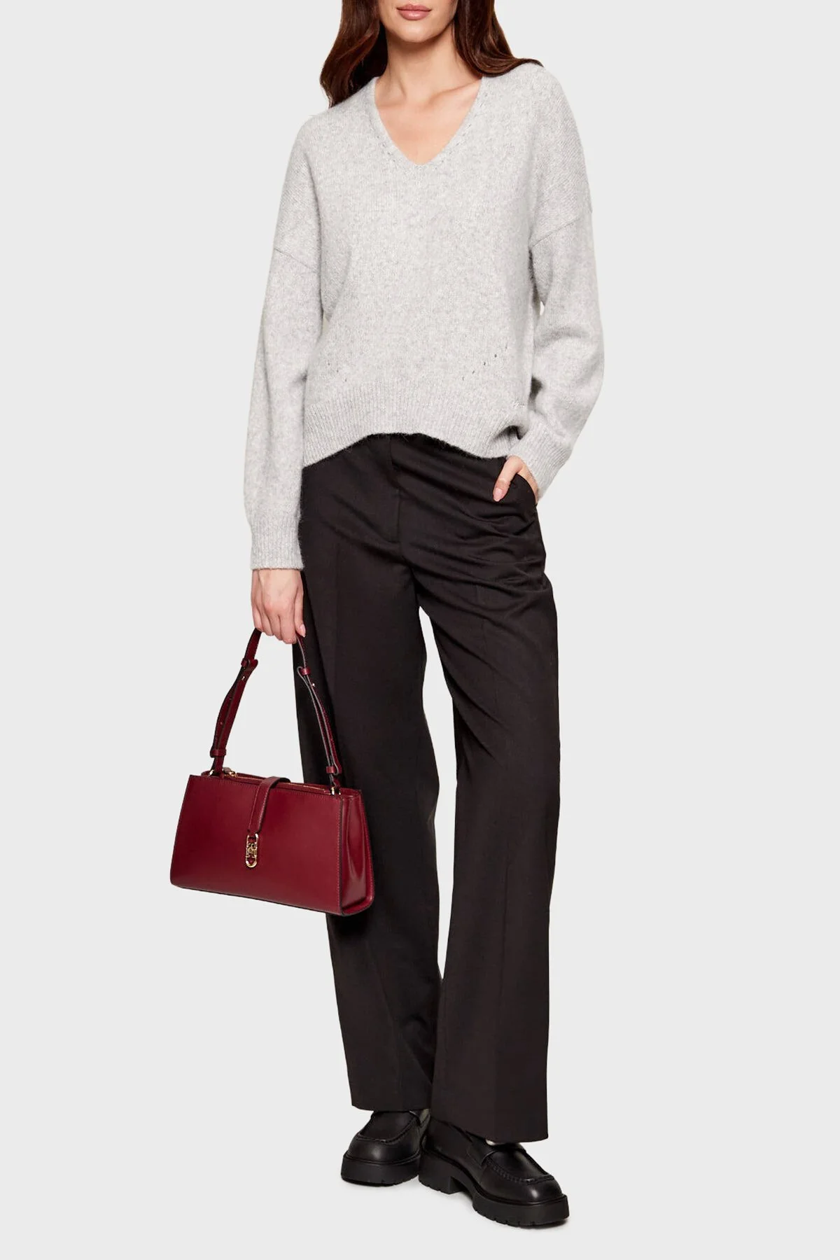 Tommy Hilfiger Logolu Ayarlanabilir Askılı Bayan Çanta AW0AW17718 VLP BORDO - 3