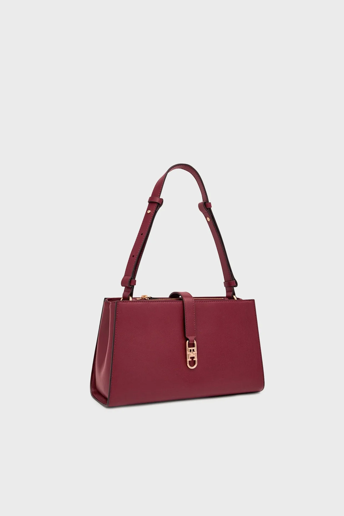 Tommy Hilfiger Logolu Ayarlanabilir Askılı Bayan Çanta AW0AW17718 VLP BORDO - 4