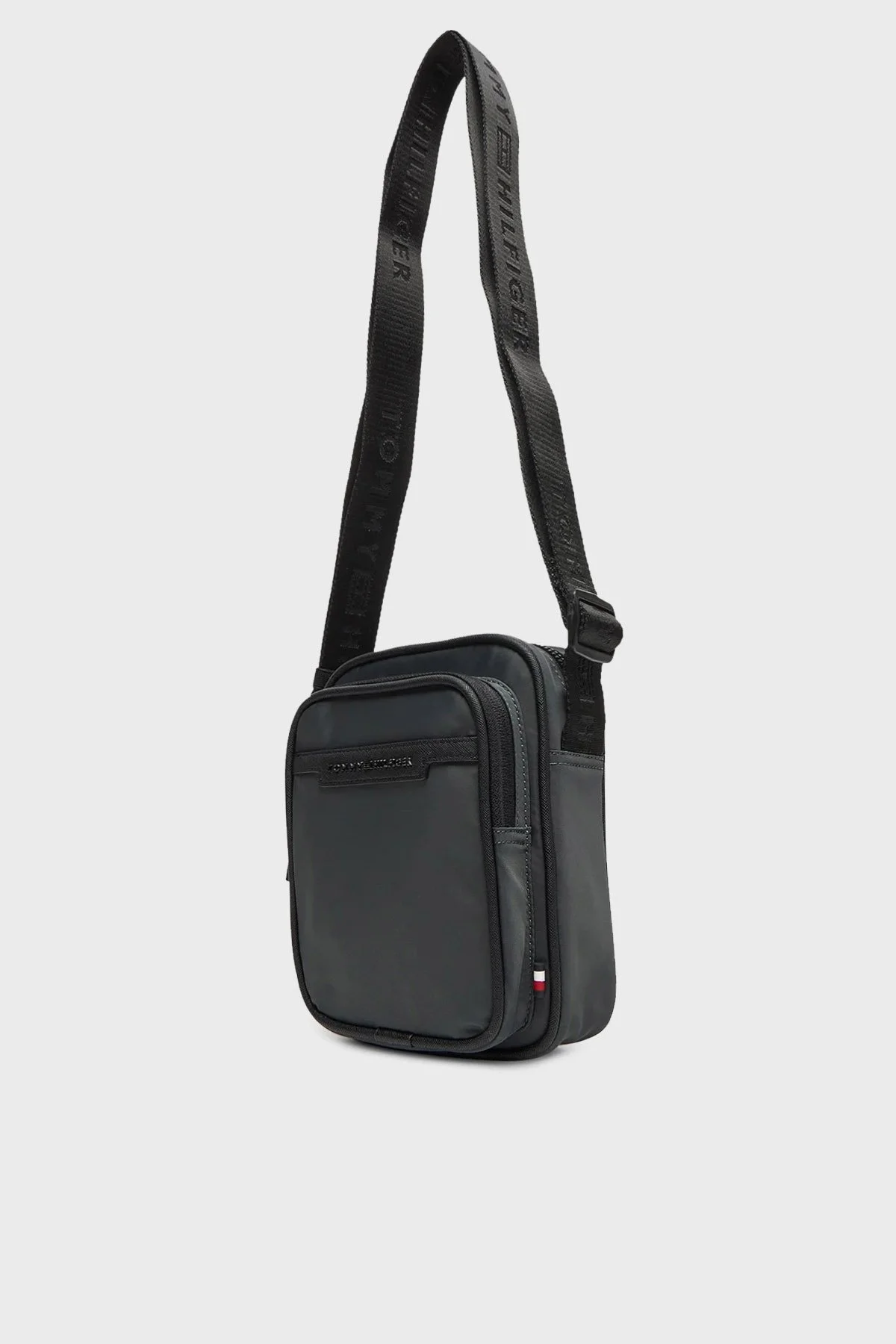 Tommy Hilfiger Logolu Ayarlanabilir Askılı Erkek Çanta AM0AM13465 PSM KOYU GRİ - 3