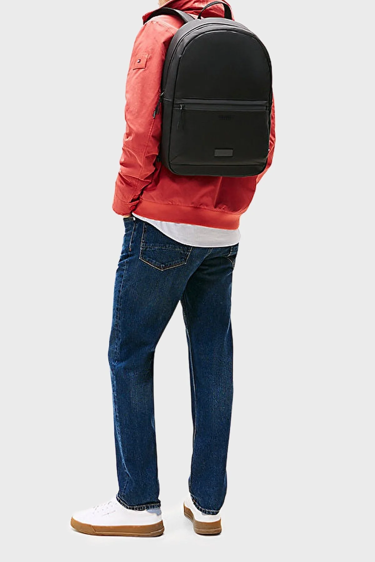 Tommy Hilfiger Logolu Ayarlanabilir Askılı Erkek Sırt Çantası AM0AM13579 BDS SİYAH - 2