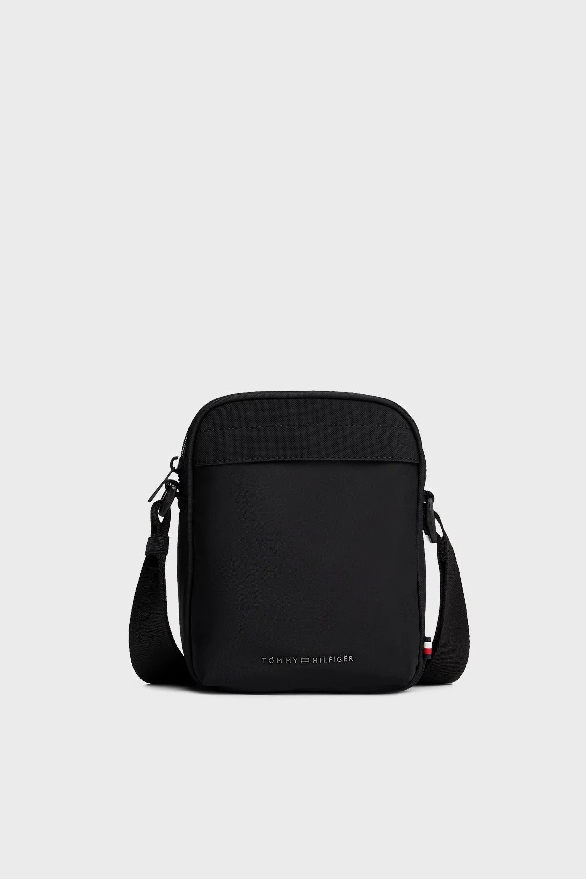 Tommy Hilfiger Logolu Ayarlanabilir Askılı Fermuarlı Erkek Çanta AM0AM13185 BDS SİYAH - 6
