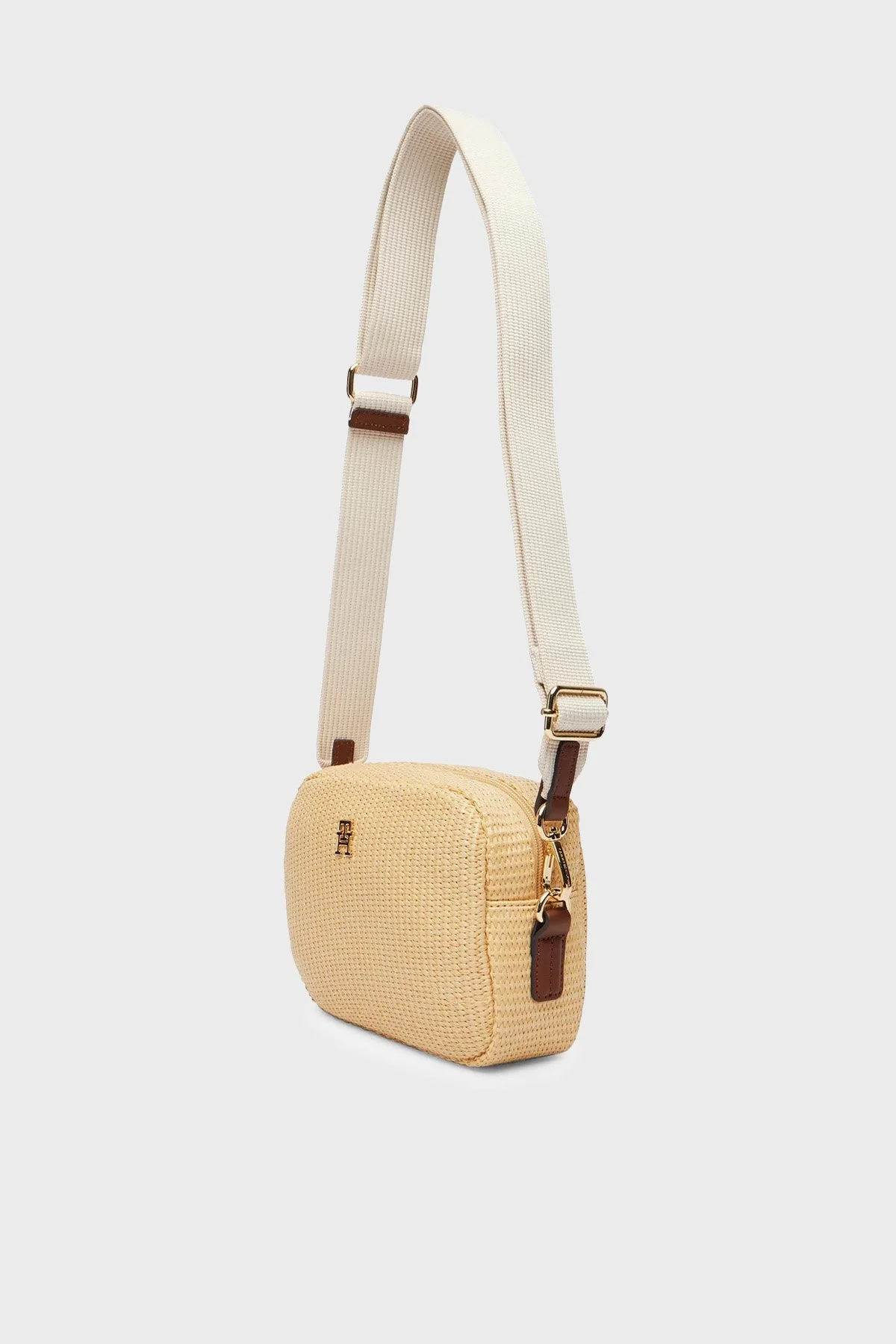 Tommy Hilfiger Logolu Ayarlanabilir Askılı Kadın Çanta AW0AW18525 0F4 BEJ - 4