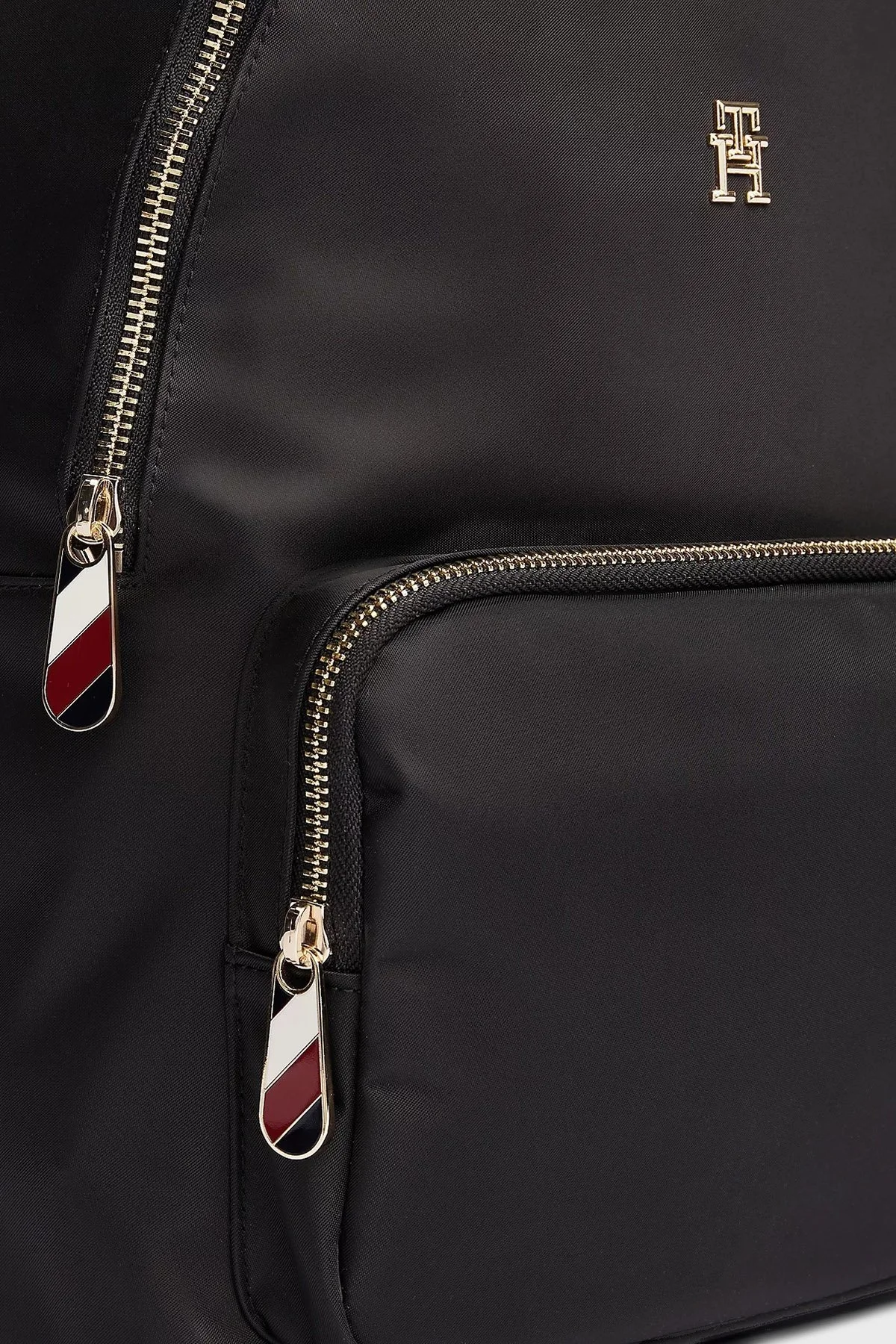 Tommy Hilfiger Logolu Ayarlanabilir Çift Askılı Bayan Sırt Çantası AW0AW15641 BDS SİYAH - 10