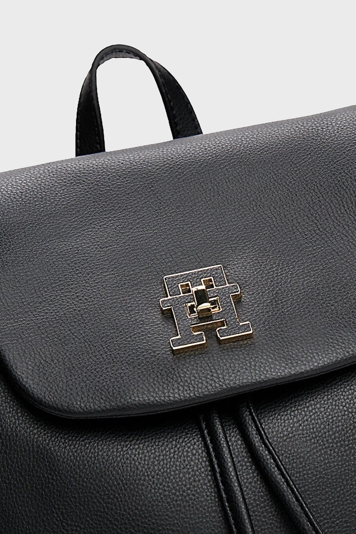 Tommy Hilfiger Logolu Ayarlanabilir Çift Askılı Bayan Sırt Çantası AW0AW17470 BDS SİYAH - 5