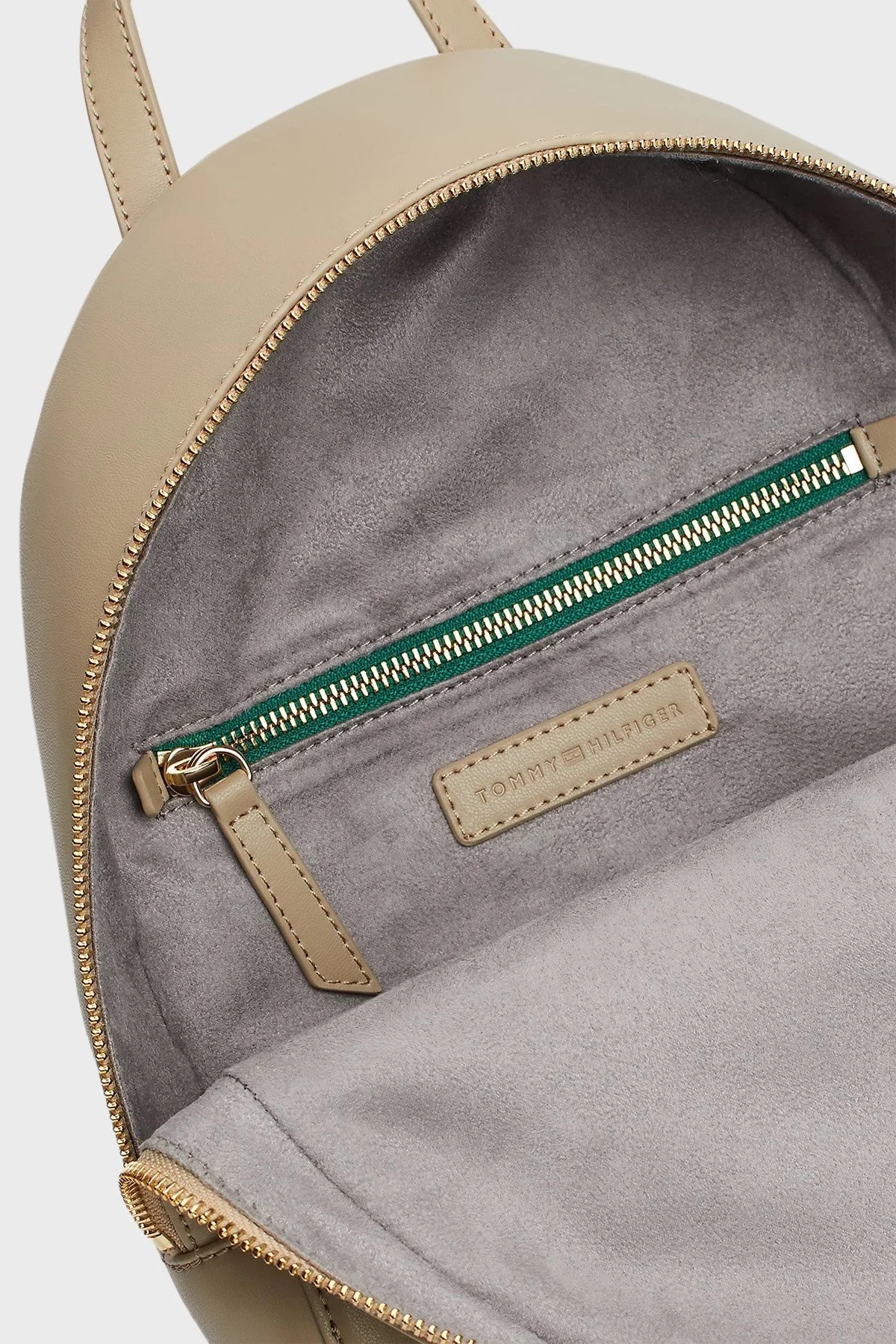 Tommy Hilfiger Logolu Ayarlanabilir Çift Omuz Askılı Bayan Sırt Çantası AW0AW16440 AEG BEJ - 4