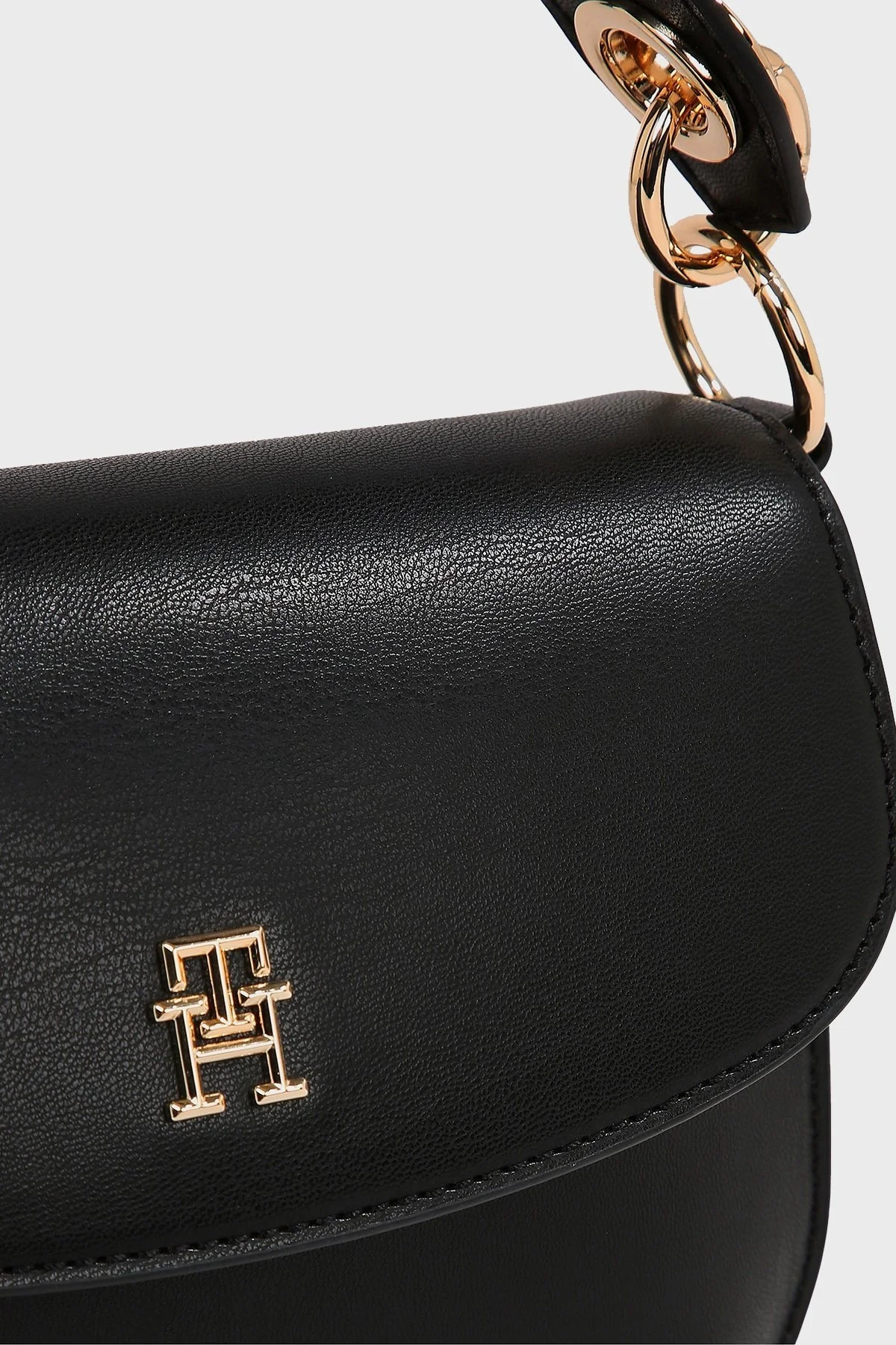 Tommy Hilfiger Logolu Ayarlanabilir Çıkarılabilir Omuz Askılı Bayan Çanta AW0AW17022 BDS SİYAH - 6