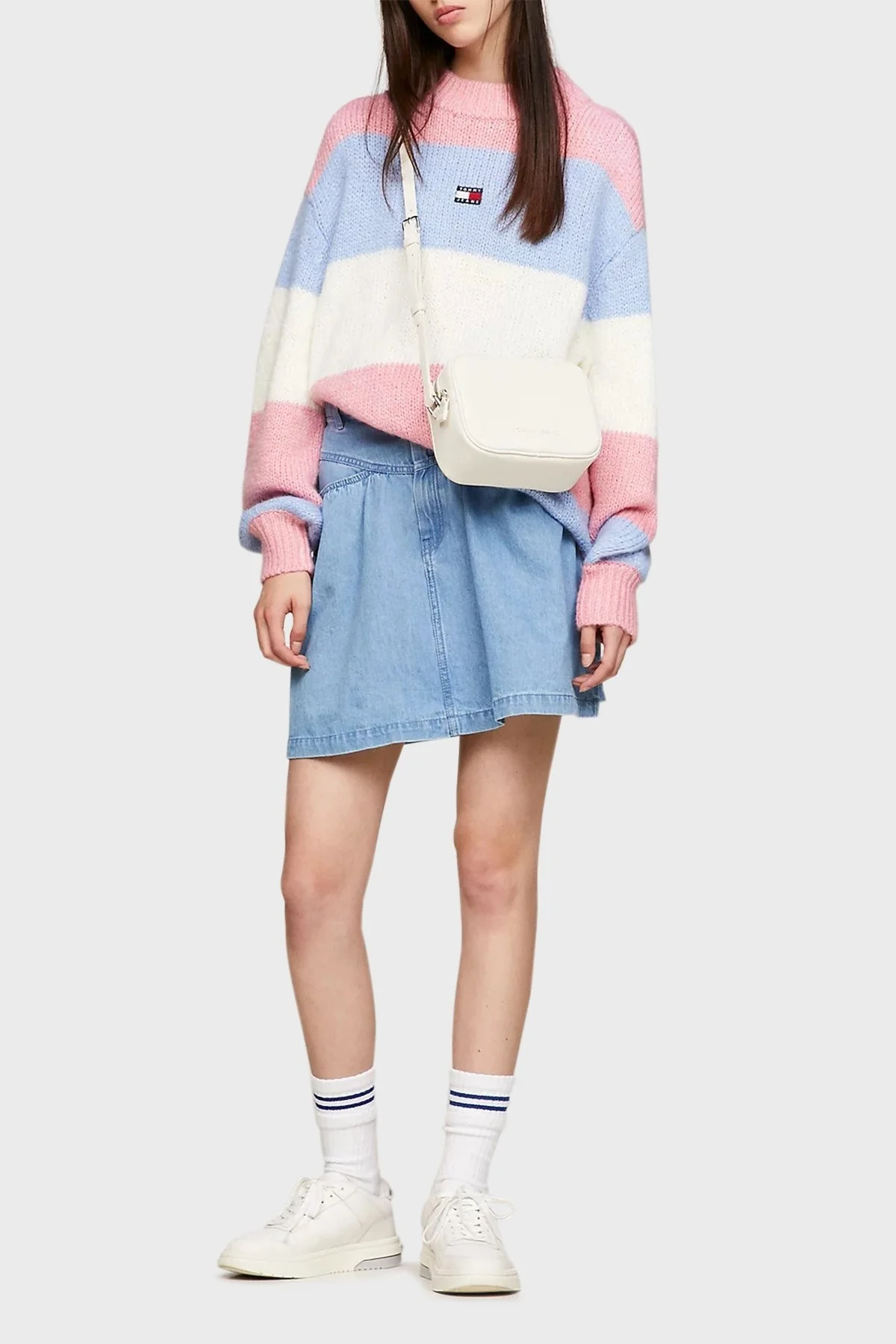 Tommy Hilfiger Logolu Ayarlanabilir Omuz Askılı Bayan Çanta AW0AW15828 ACG BEJ - 2