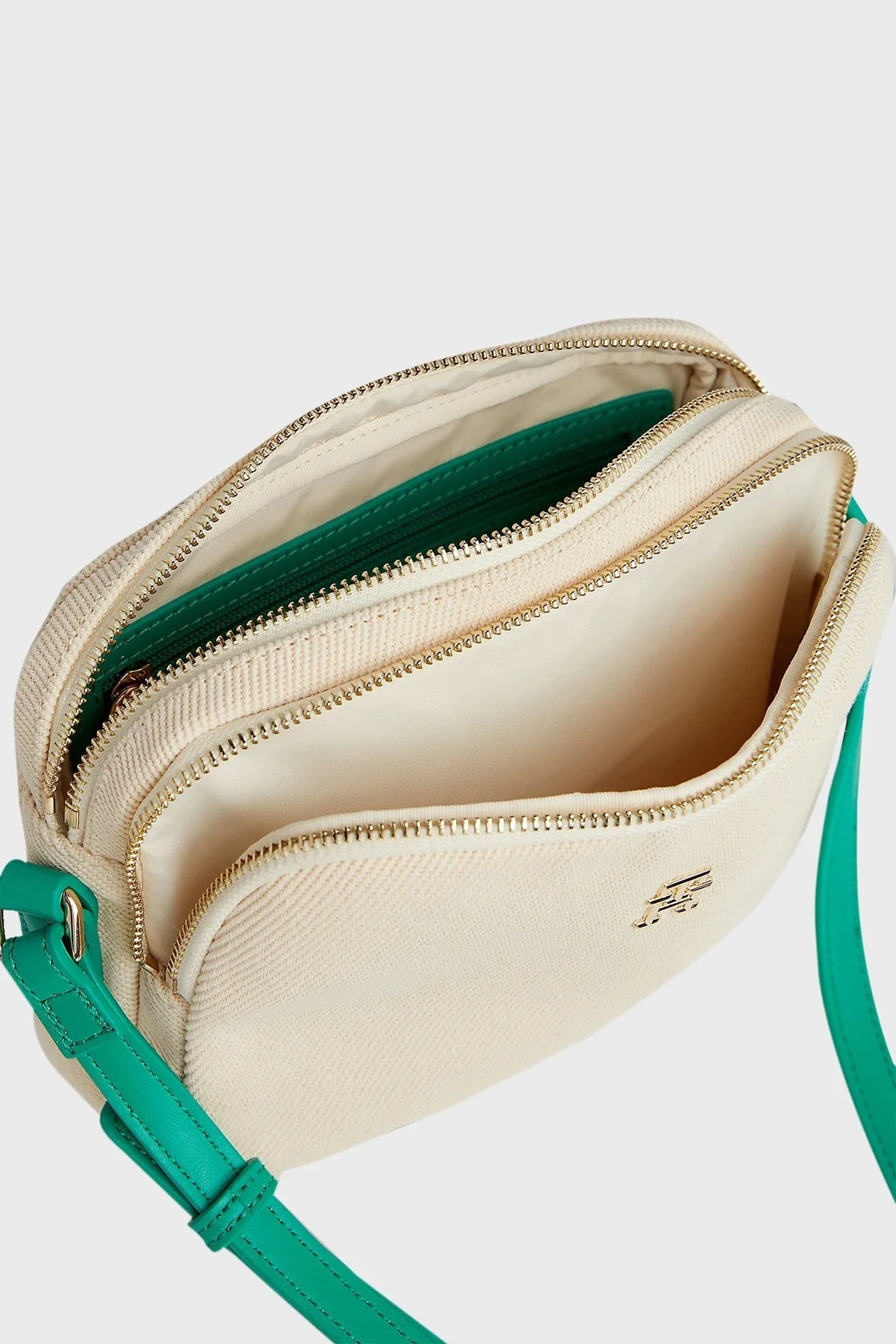 Tommy Hilfiger Logolu Ayarlanabilir Omuz Askılı Bayan Çanta AW0AW16419 0GD BEJ - 5