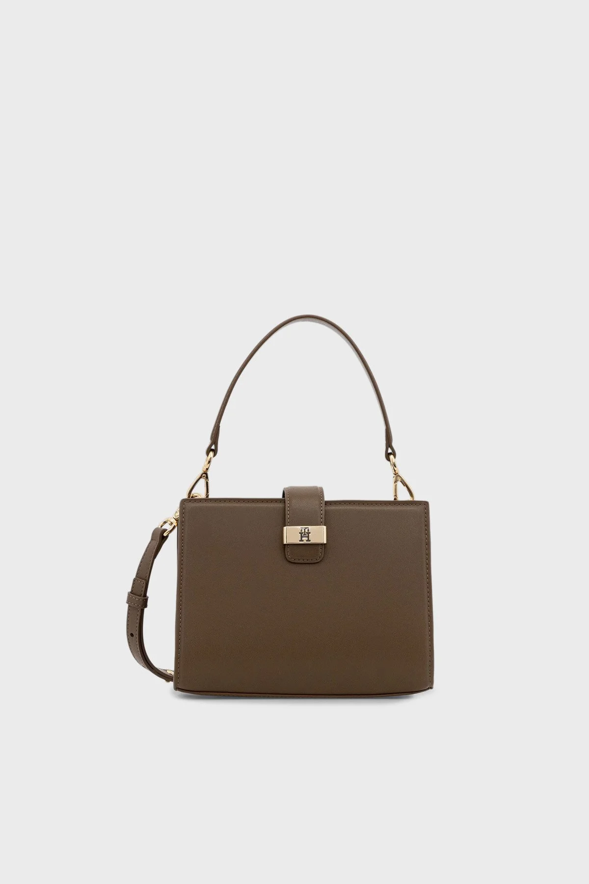 Tommy Hilfiger Logolu Ayarlanabilir ve Çıkarılabilir Askılı Kadın Çanta AW0AW18286 R07 VİZON - 1