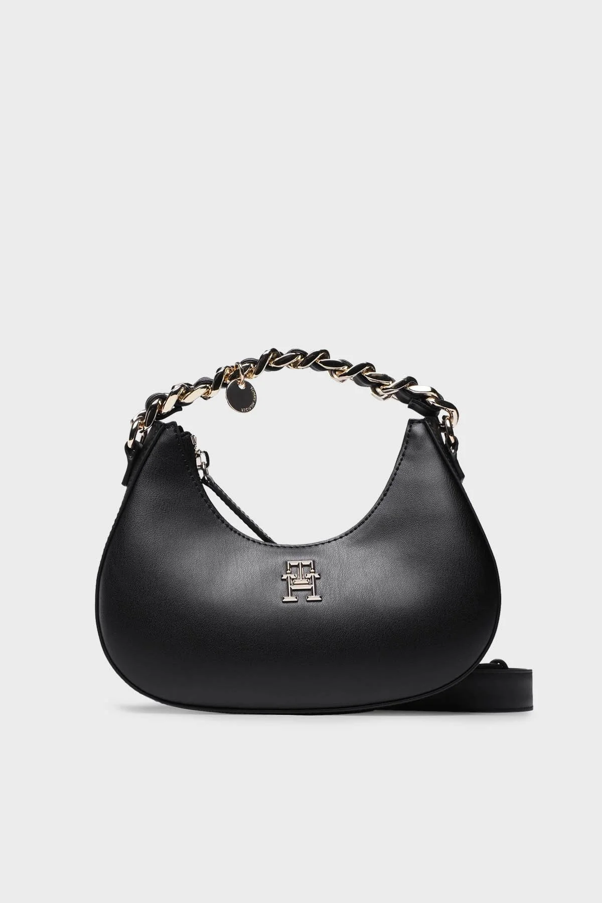 Tommy Hilfiger Logolu Ayarlanabilir ve Çıkarılabilir Uzatma Askılı Bayan Çanta AW0AW14180 BDS SİYAH - 1