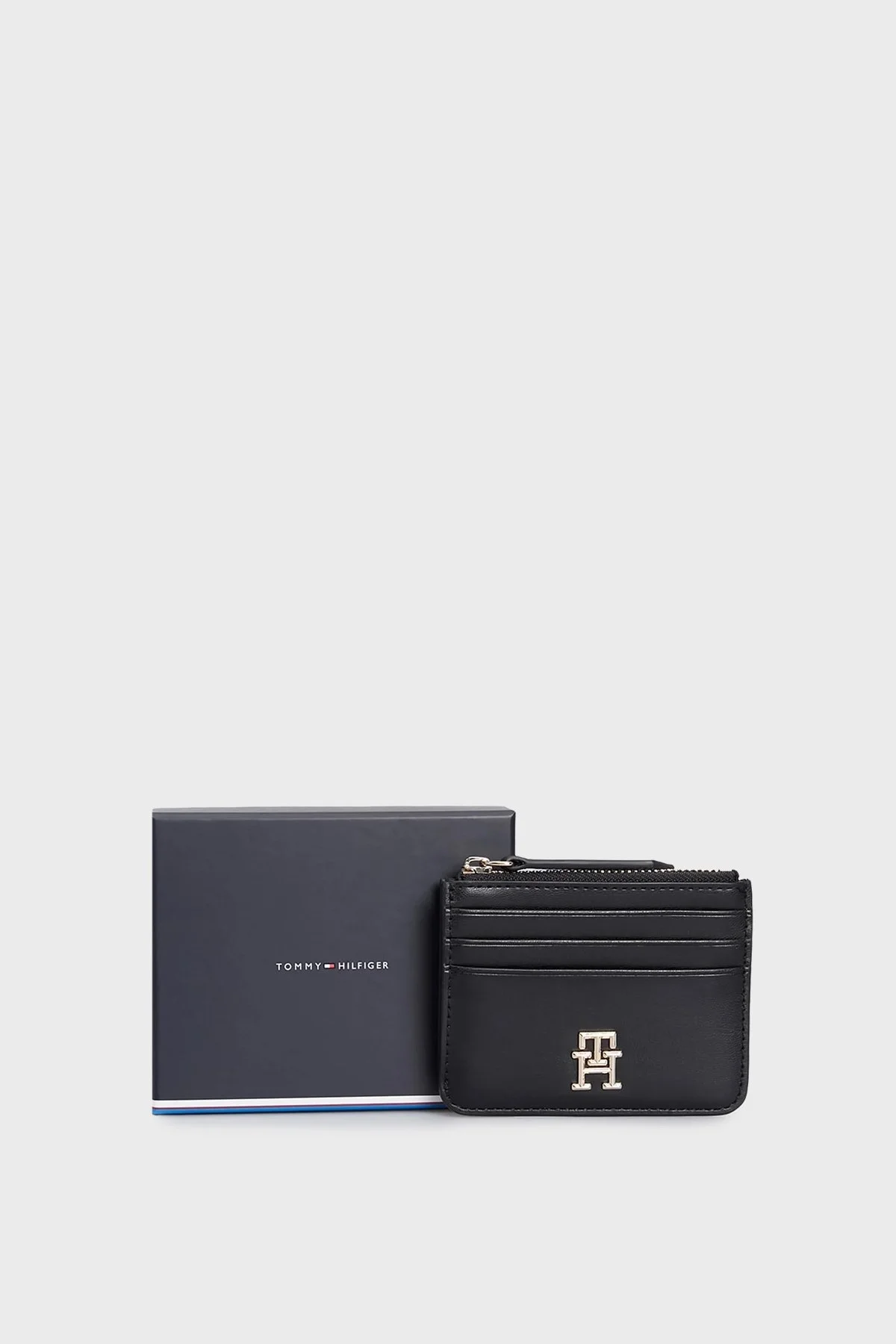 Tommy Hilfiger Logolu Bayan Kartlık AW0AW16016 BDS SİYAH - 2