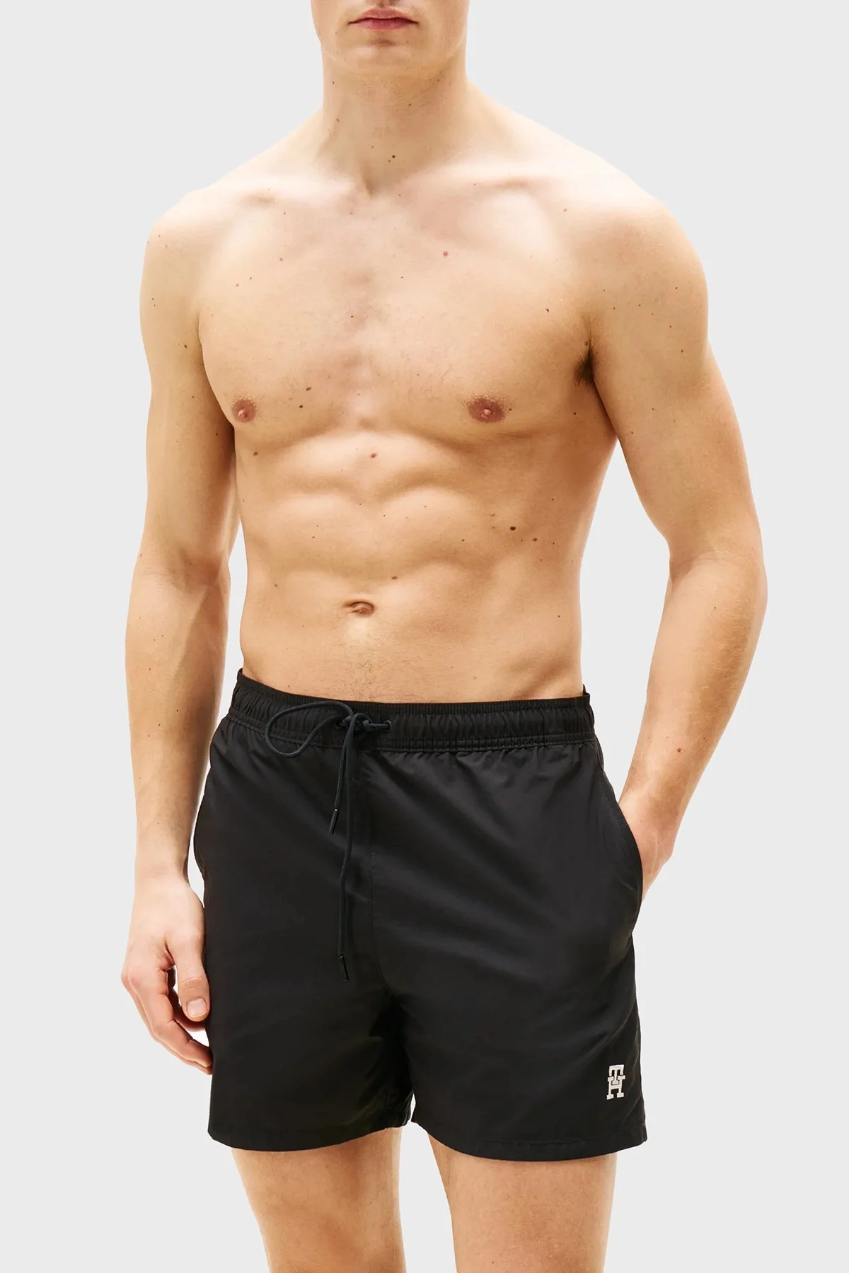 Tommy Hilfiger Logolu Belden Bağlamalı Cepli Erkek Mayo Short UM0UM03579 BDS SİYAH - 6