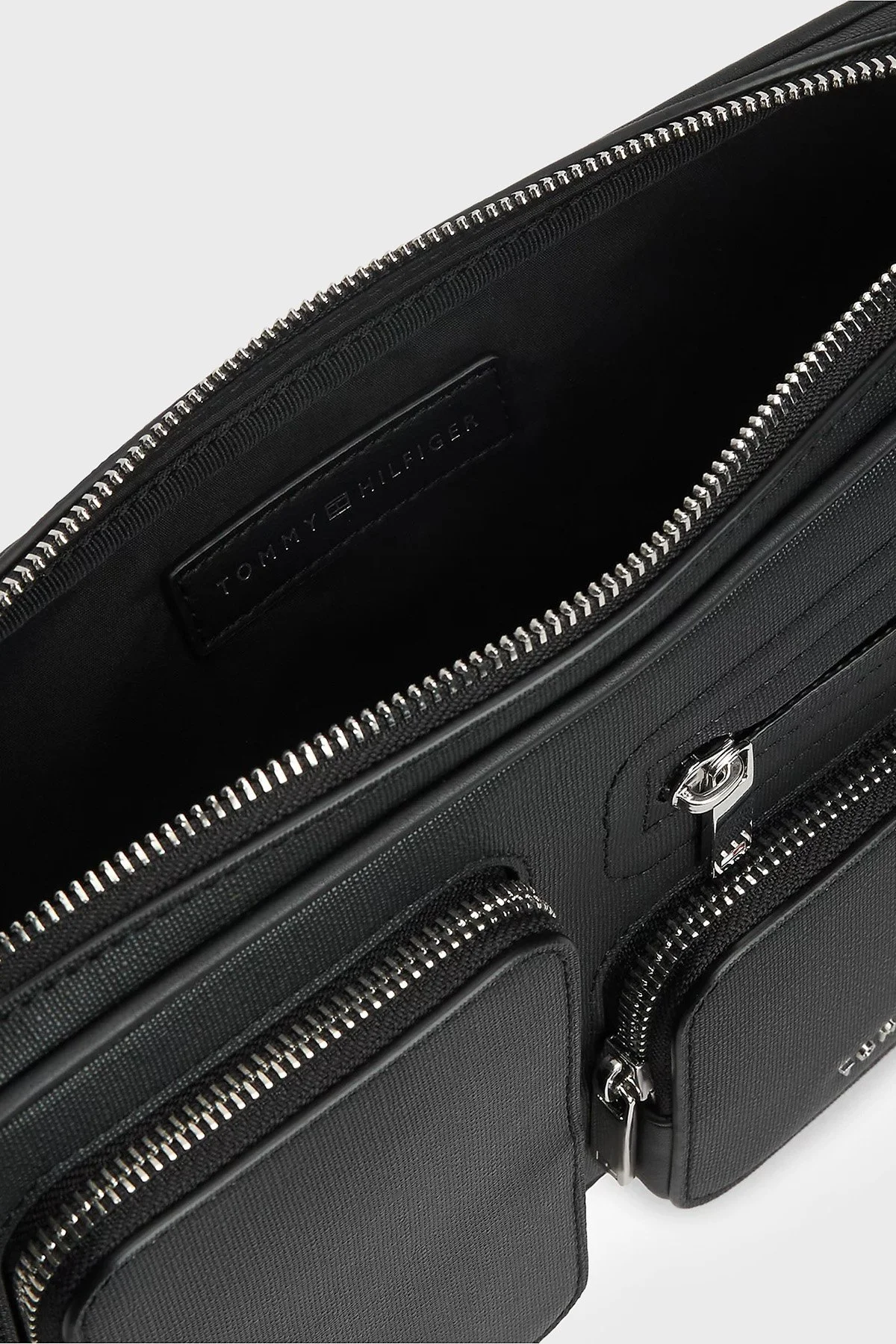 Tommy Hilfiger Logolu Bilek Askılı Aksesuar Erkek Çanta AM0AM14482 BDS Siyah - 3