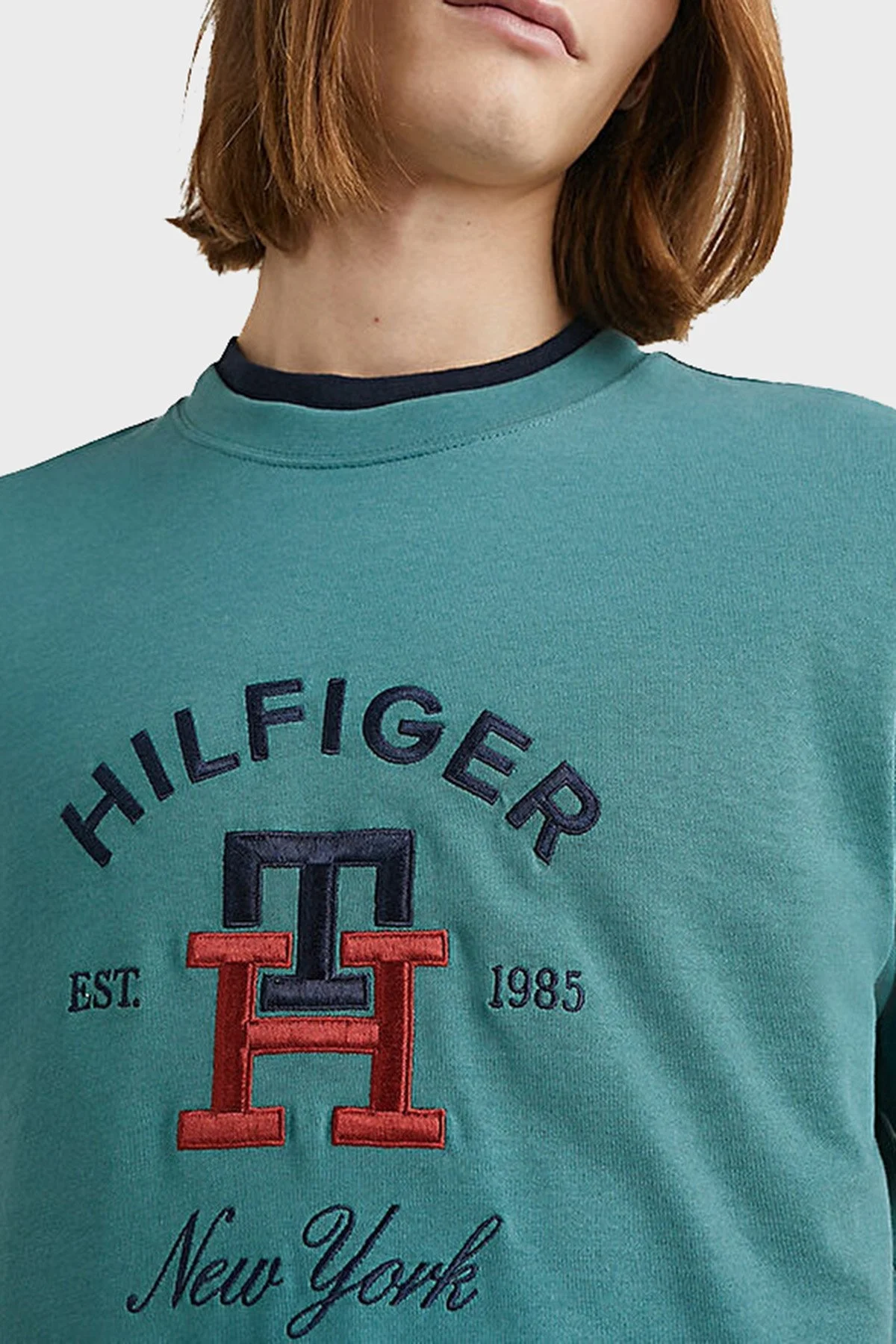 Tommy Hilfiger Logolu Bisiklet Yaka % 100 Pamuk Regular Fit Erkek T Shirt MW0MW30043 MB6 HAKİ - 2