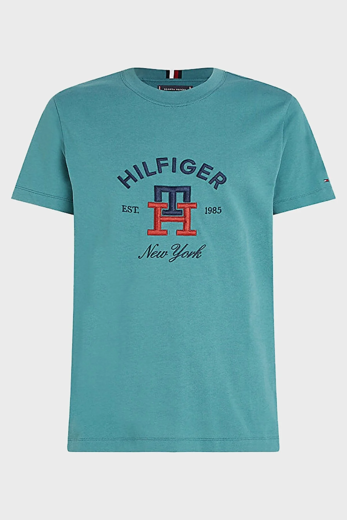 Tommy Hilfiger Logolu Bisiklet Yaka % 100 Pamuk Regular Fit Erkek T Shirt MW0MW30043 MB6 HAKİ - 4