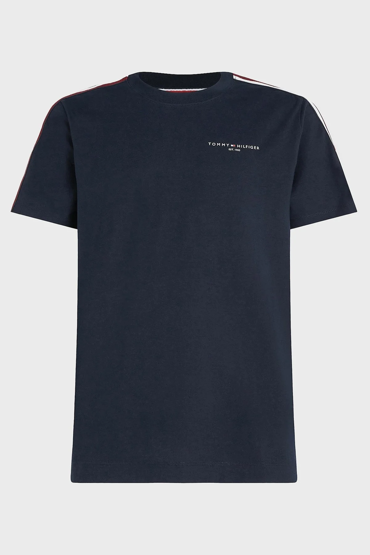 Tommy Hilfiger Logolu Bisiklet Yaka % 100 Pamuk Regular Fit Erkek T Shirt MW0MW30050 DW5 LACİVERT - 3