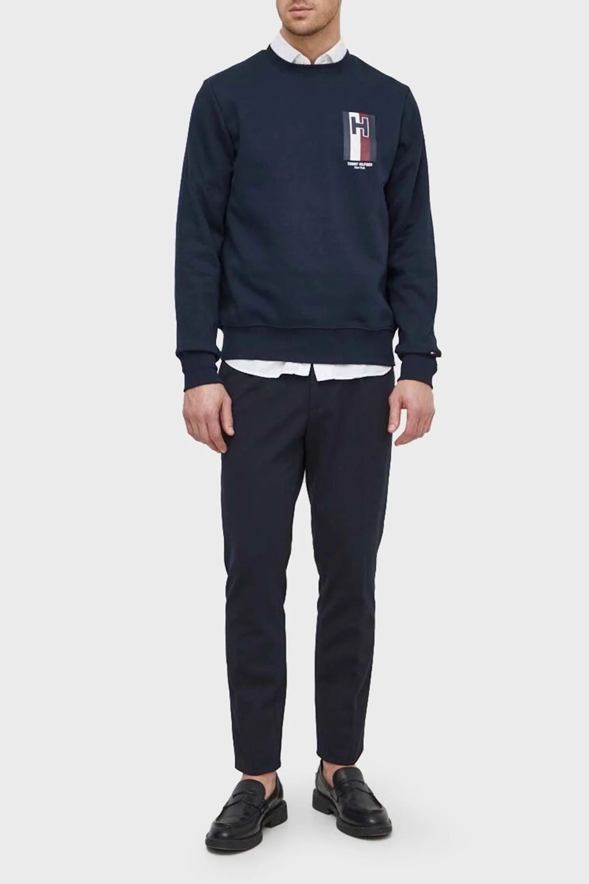 Tommy Hilfiger Logolu Cepli Normal Bel Regular Fit Erkek Pantolon MW0MW33928 DW5 LACİVERT - 2