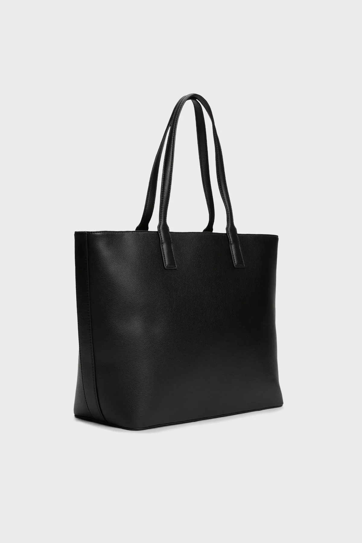 Tommy Hilfiger Logolu Çift Tutma Saplı Büyük Bayan Çanta AW0AW17449 BDS SİYAH - 3