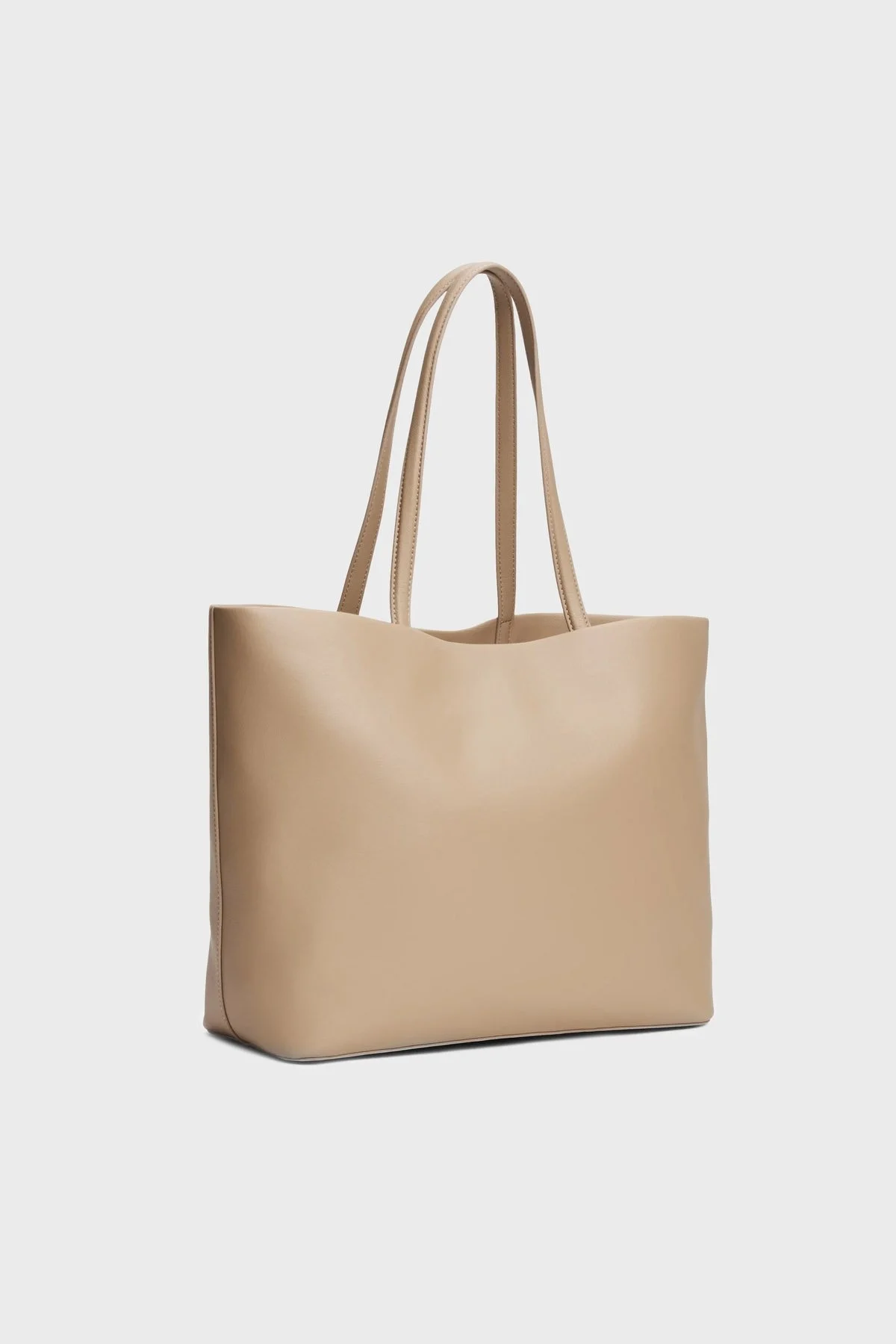 Tommy Hilfiger Logolu Çift Tutma Saplı Tote Bayan Çanta AW0AW17528 AFE BEJ - 3