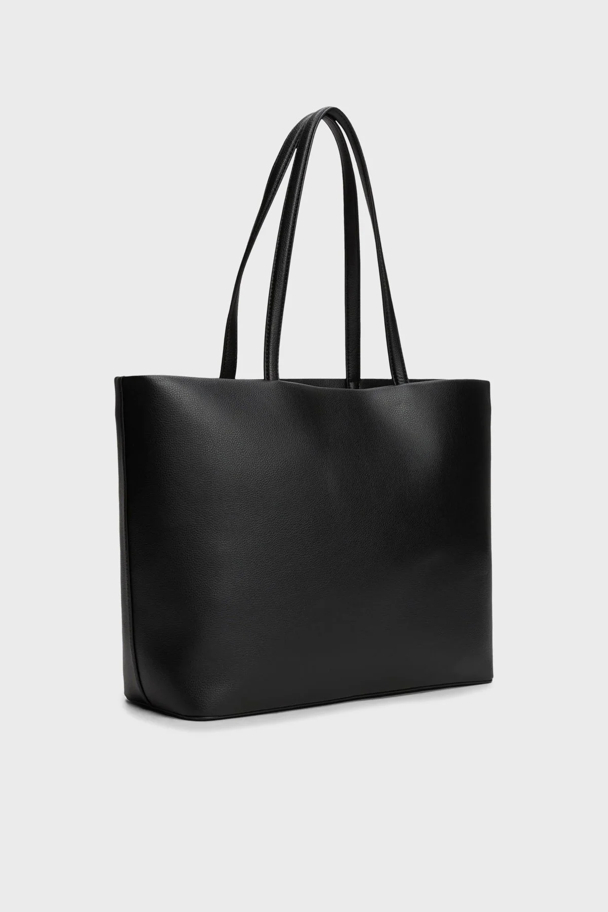 Tommy Hilfiger Logolu Çift Tutma Saplı Tote Bayan Çanta AW0AW17528 BDS SİYAH - 3