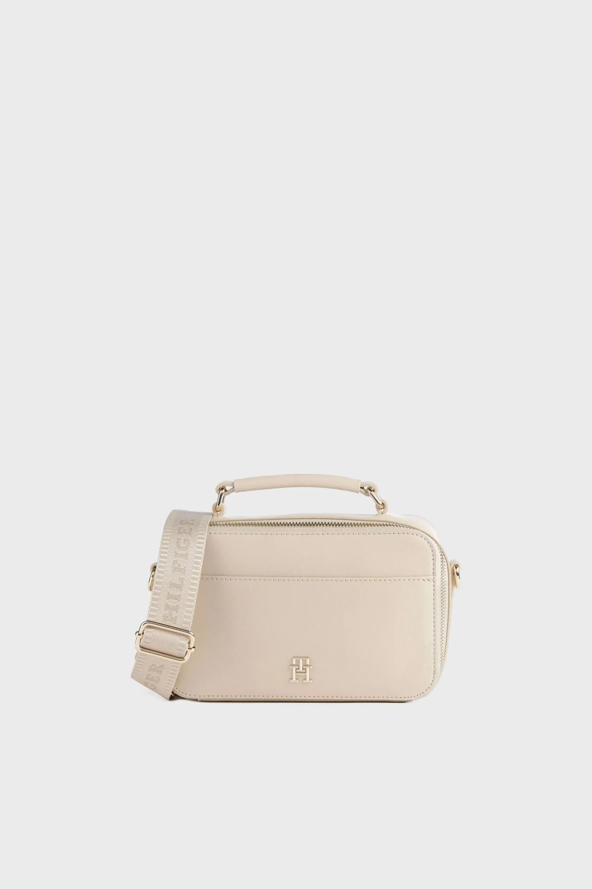 Tommy Hilfiger Logolu Çıkarılabilir Askılı Bayan Çanta AW0AW15689 AES BEJ - 1