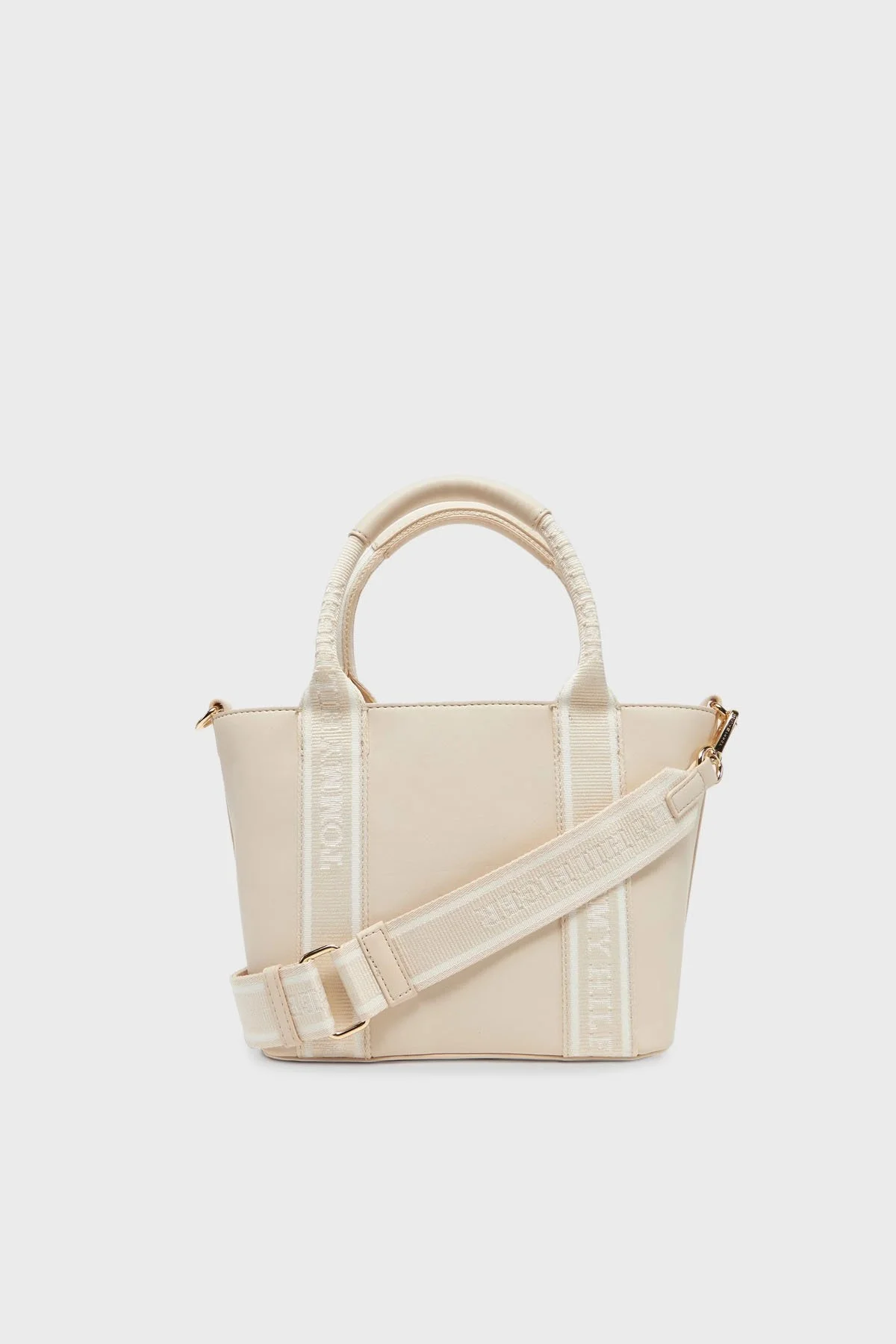 Tommy Hilfiger Logolu Çıkarılabilir Askılı Bayan Çanta AW0AW17201 AA8 BEJ - 7