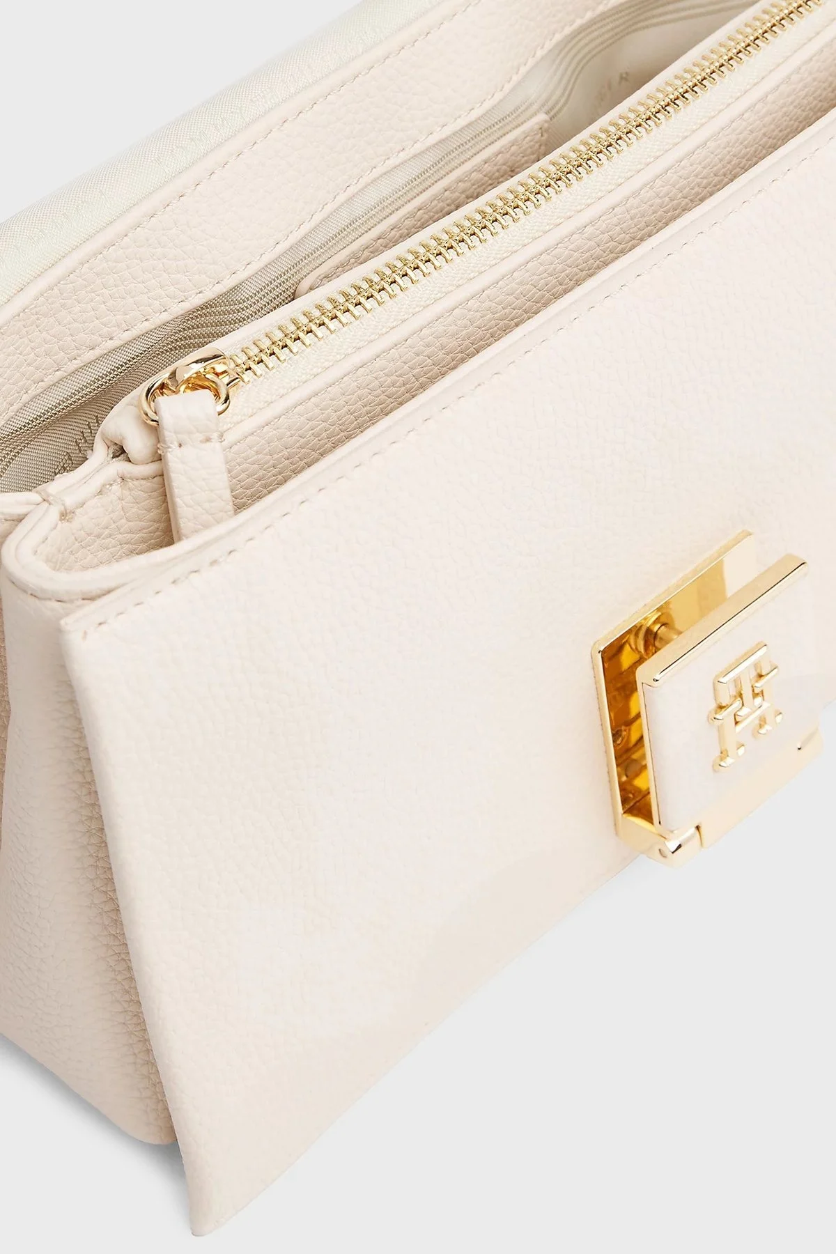 Tommy Hilfiger Logolu Çıkarılabilir Askılı Bayan Çanta AW0AW17216 AA8 BEJ - 4