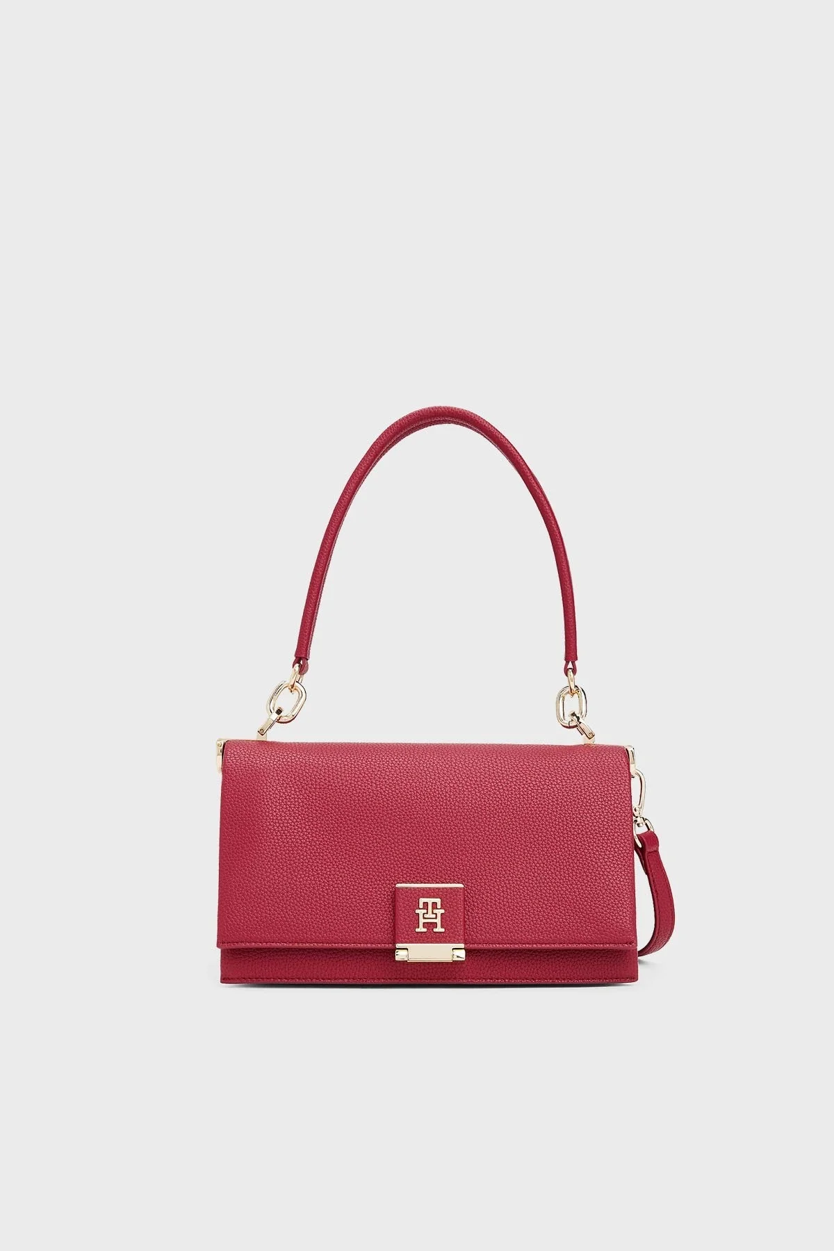 Tommy Hilfiger Logolu Çıkarılabilir Askılı Bayan Çanta AW0AW17216 XJS KIRMIZI - 6