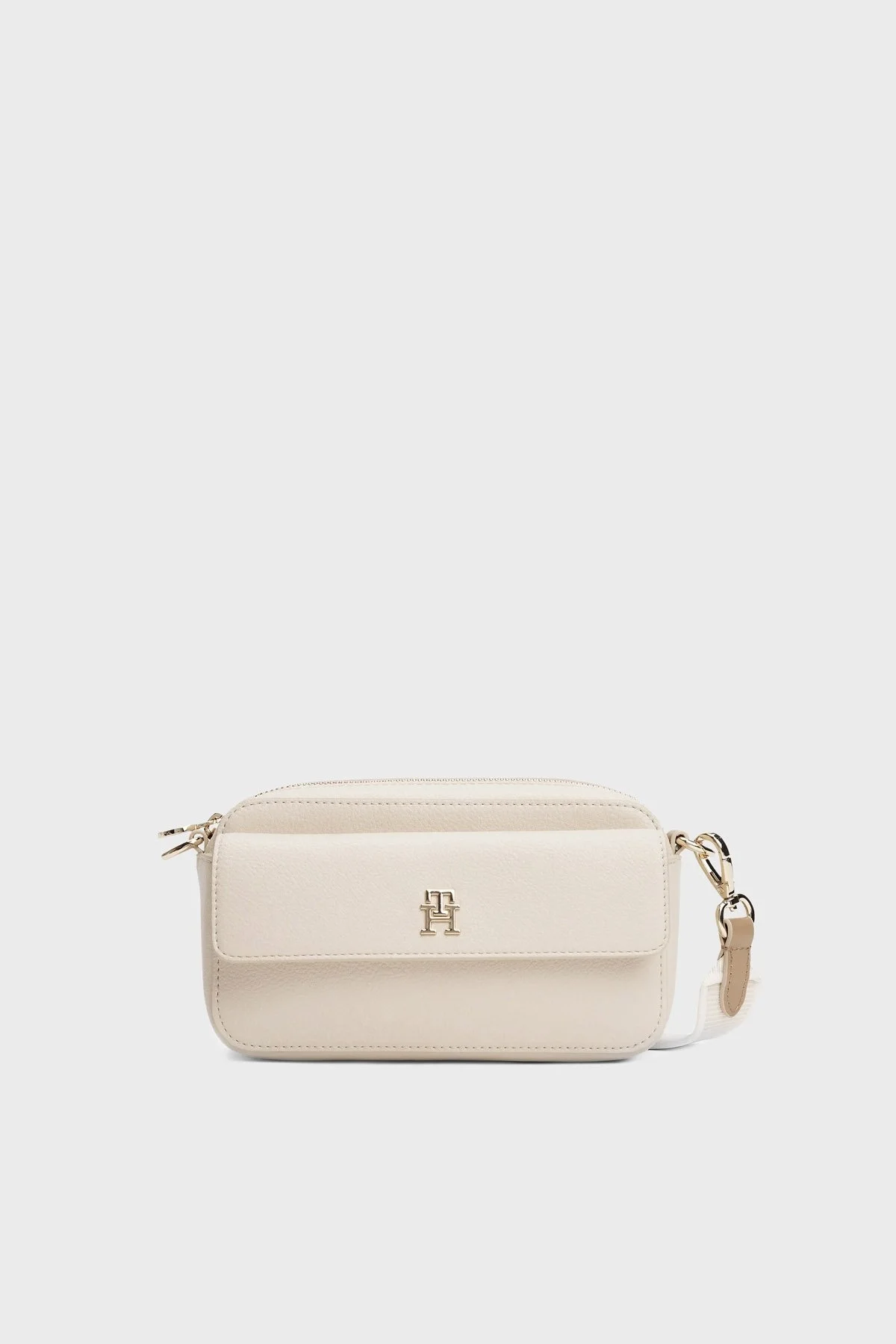 Tommy Hilfiger Logolu Çıkarılabilir Askılı Bayan Çanta AW0AW17455 ACI BEJ - 1