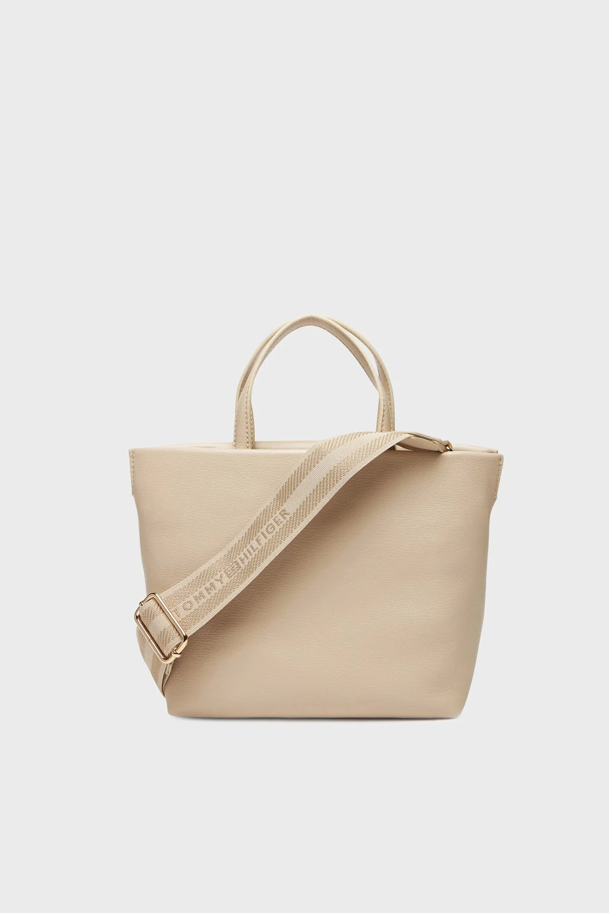 Tommy Hilfiger Logolu Çıkarılabilir Askılı Bayan Çanta AW0AW17694 ACI BEJ - 4