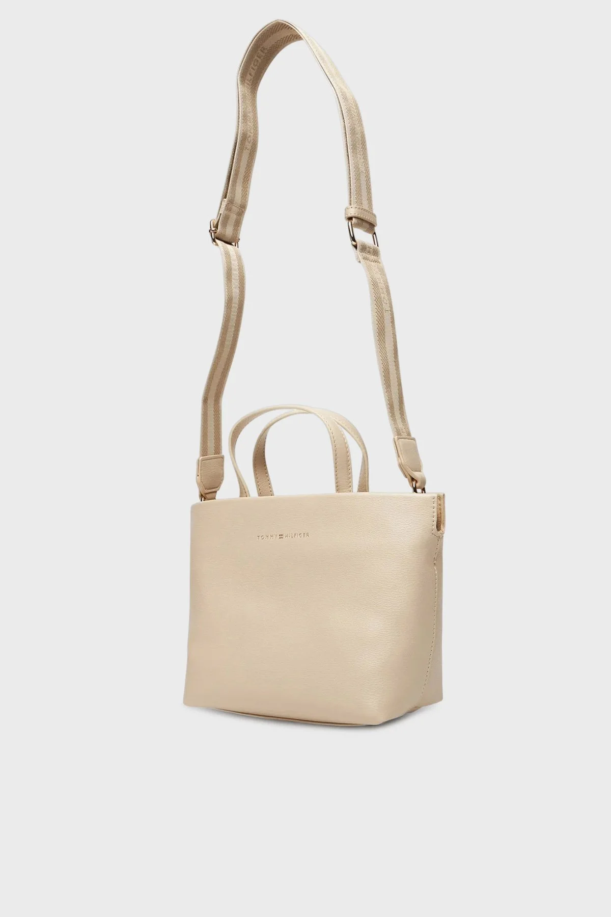 Tommy Hilfiger Logolu Çıkarılabilir Askılı Bayan Çanta AW0AW17694 ACI BEJ - 5