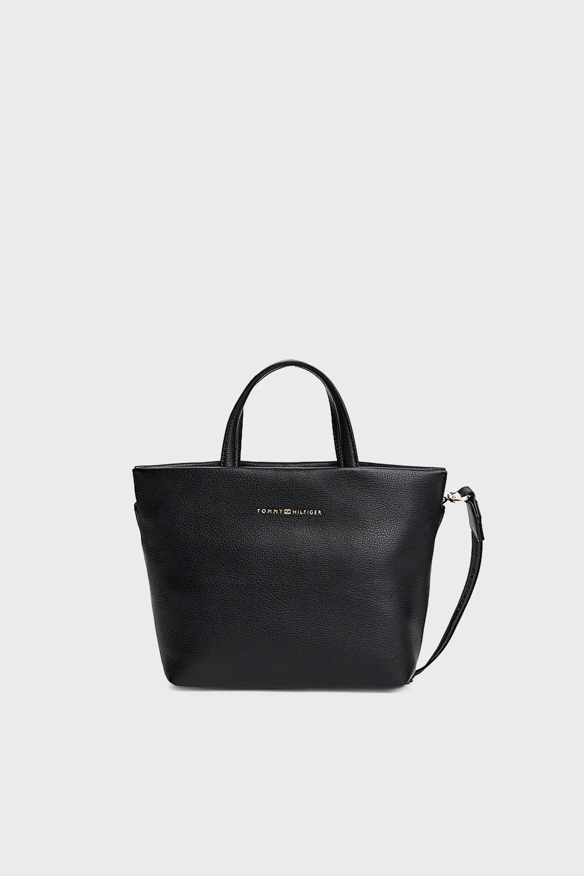 Tommy Hilfiger Logolu Çıkarılabilir Askılı Bayan Çanta AW0AW17694 BDS SİYAH - 1
