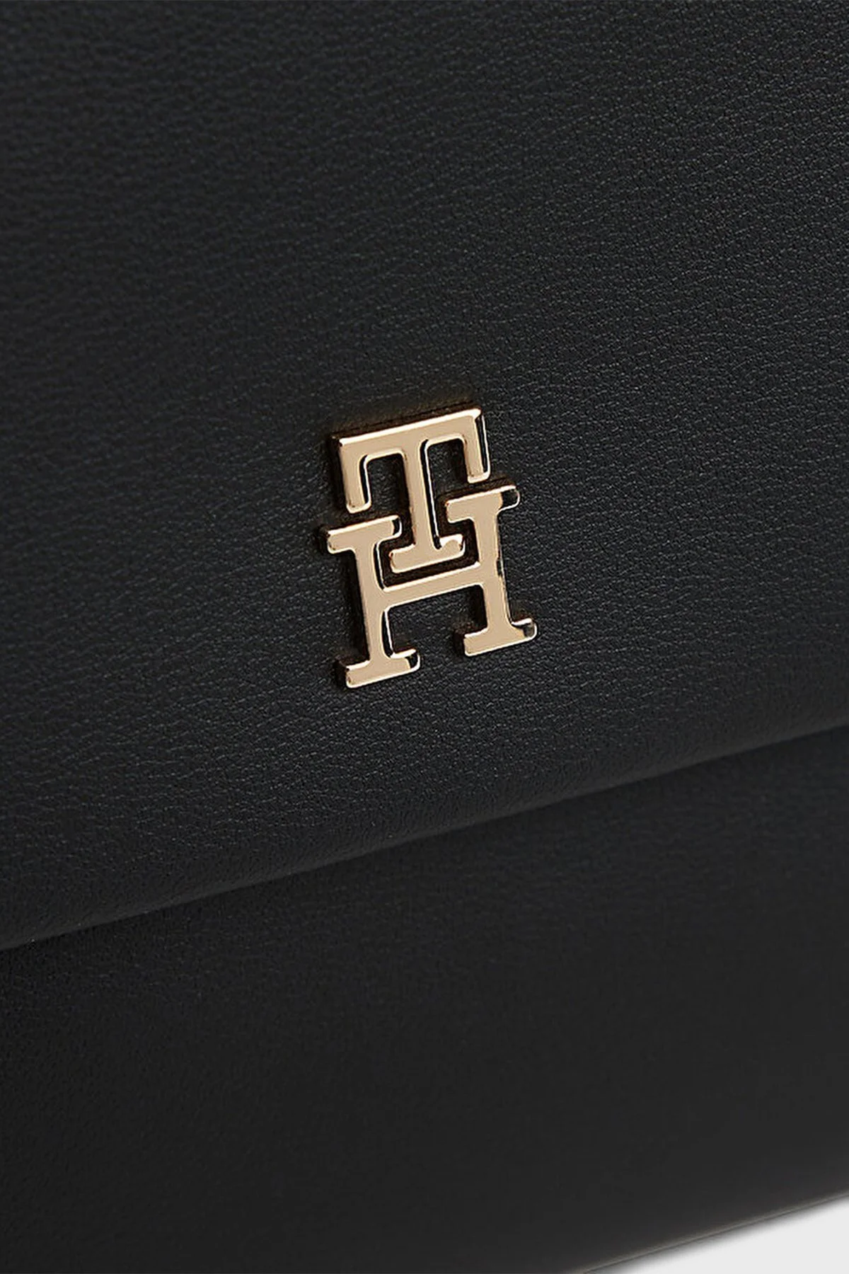 Tommy Hilfiger Logolu Çıkarılabilir Askılı Bayan Çanta AW0AW17695 BDS SİYAH - 5