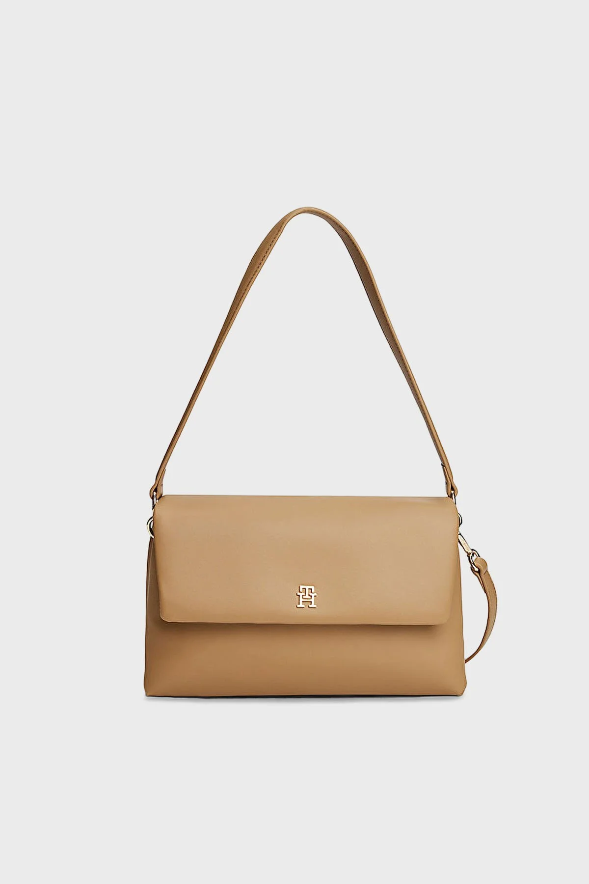 Tommy Hilfiger Logolu Çıkarılabilir Askılı Bayan Çanta AW0AW17695 RBC KOYU HAKİ - 1