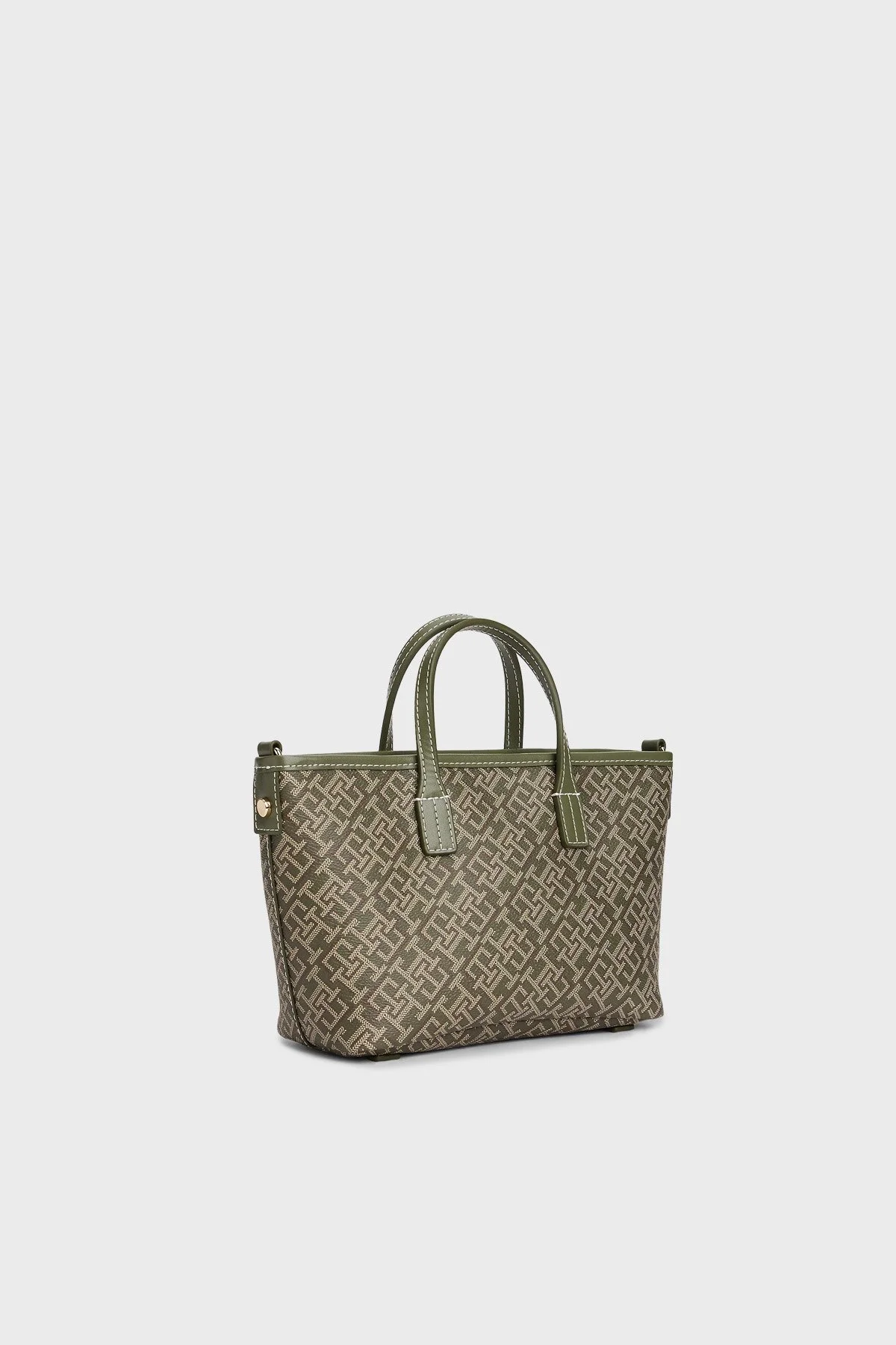 Tommy Hilfiger Logolu Çıkarılabilir Askılı Bayan Çanta AW0AW17717 MT1 YEŞİL - 3