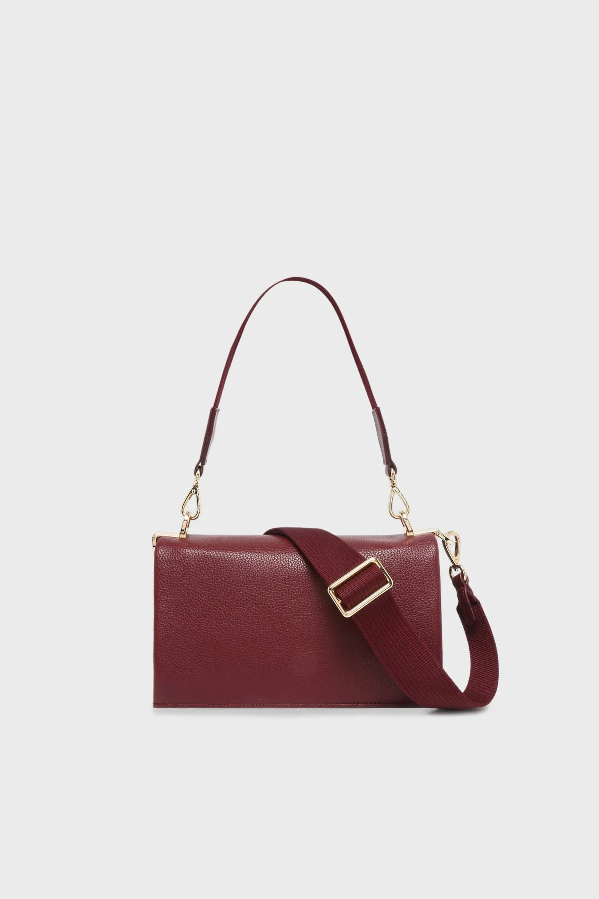 Tommy Hilfiger Logolu Çıkarılabilir Askılı Bayan Çanta AW0AW17726 VLP BORDO - 2